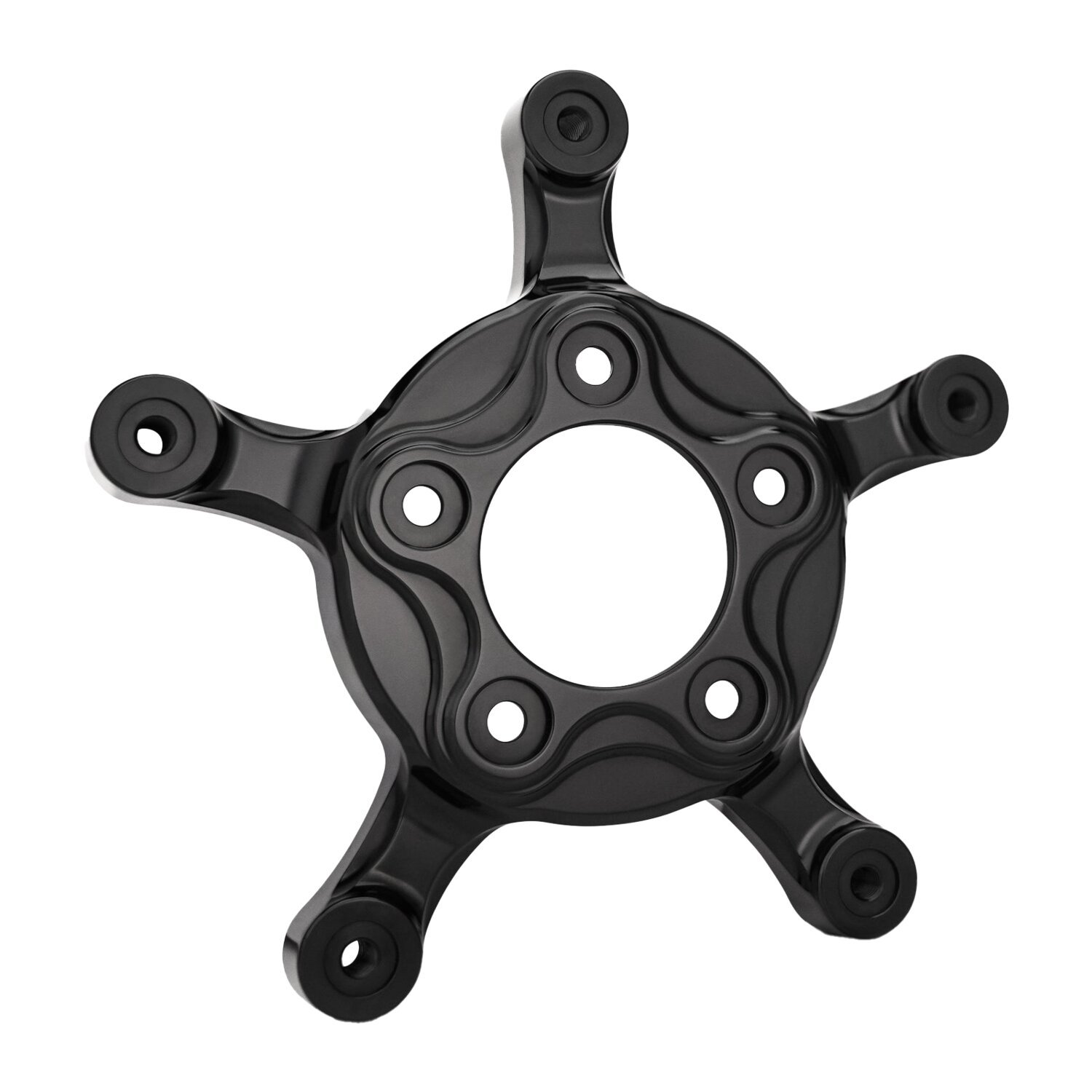Arlen Ness,Spider Rotor Adapter 320mm For Stock Rim, All Blk, Black