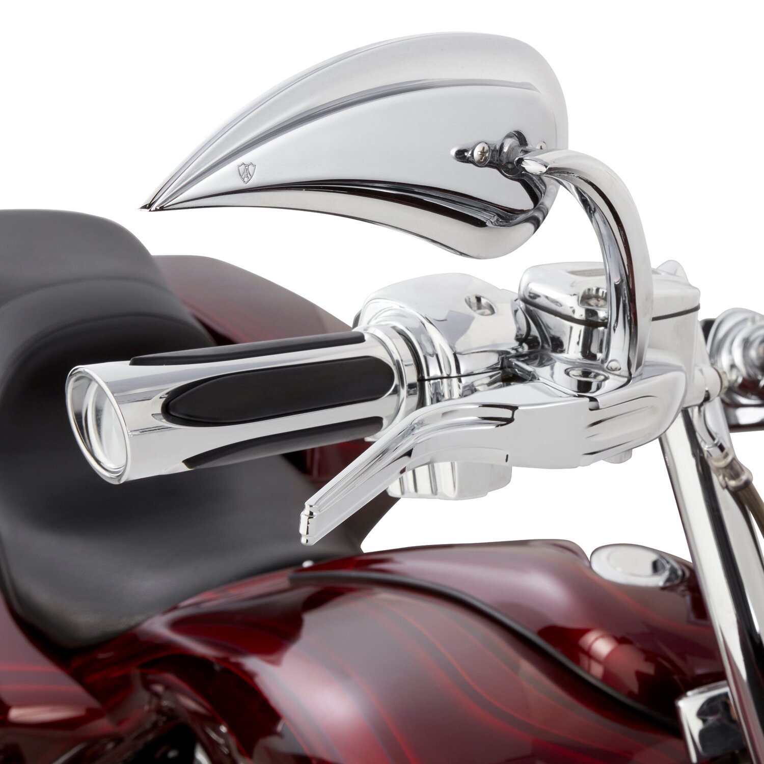 Arlen Ness, Deep Cut Comfort Grips Gen 2 e-Throttle, Chrome