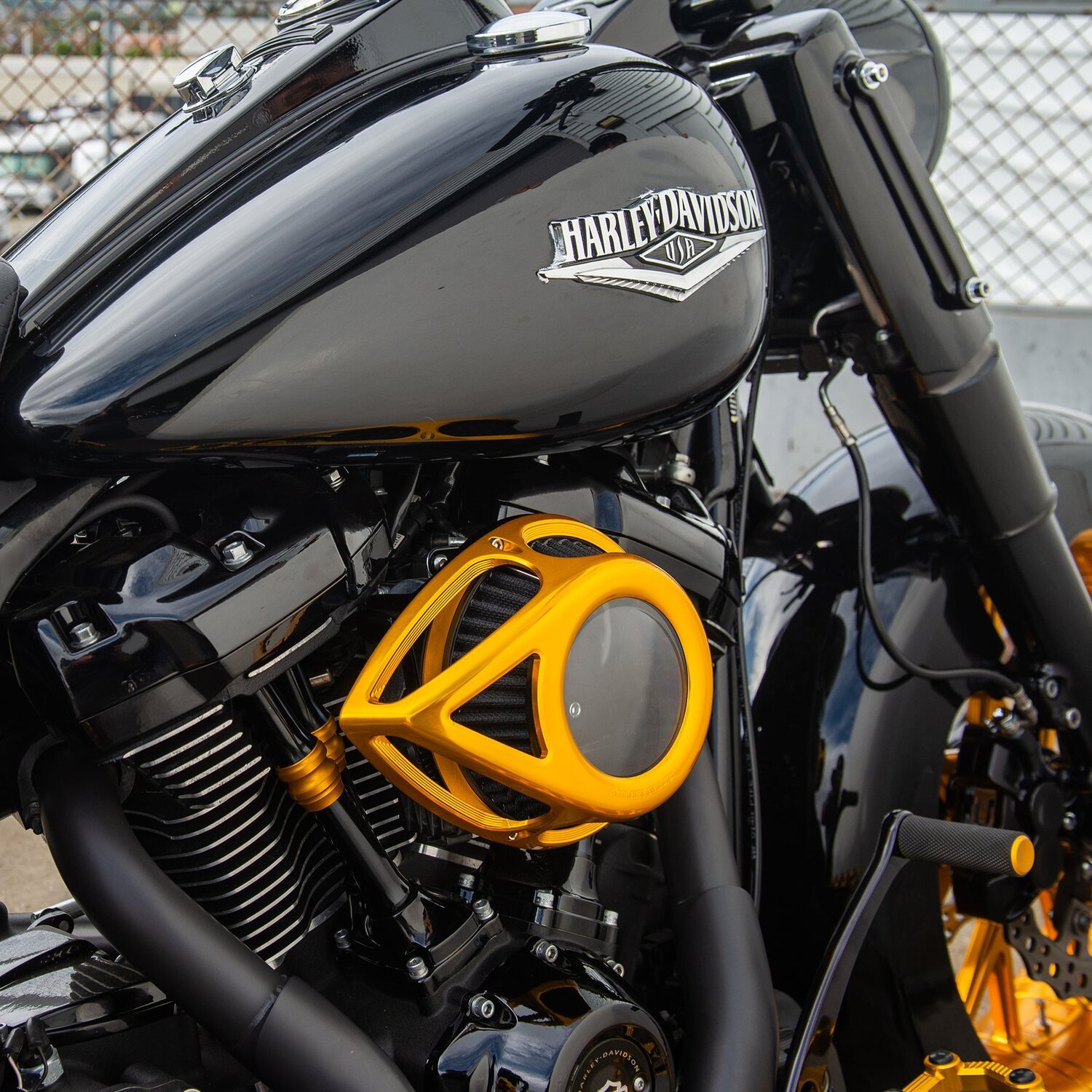Arlen Ness, Clear Tear Air Cleaner, Gold