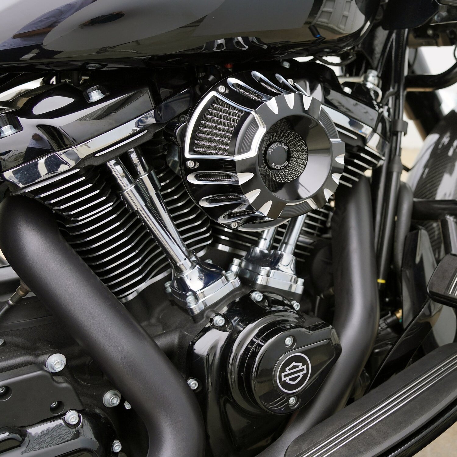 Arlen Ness, Deep Cut Inverted Air Cleaner, Black