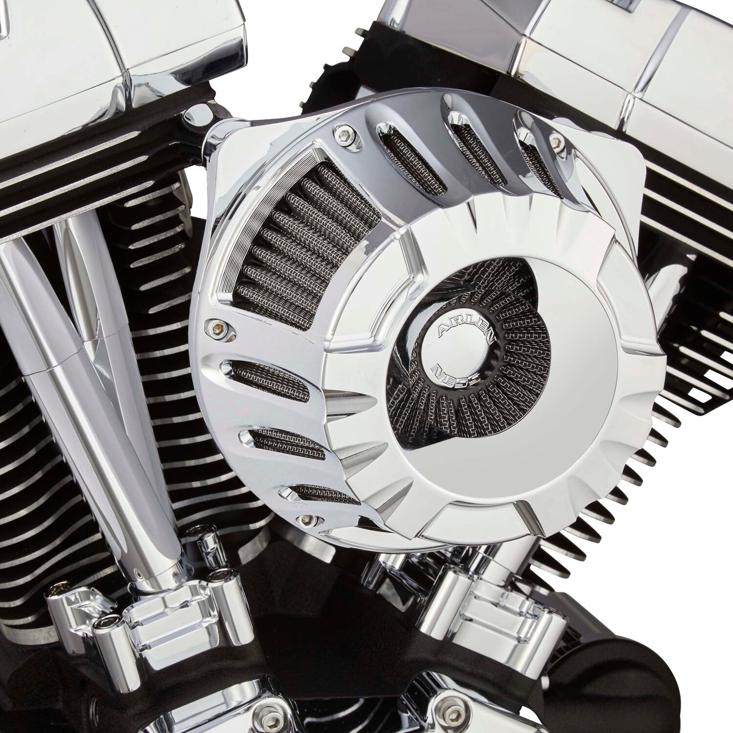 Arlen Ness, Deep Cut Inverted Air Cleaner, Chrome