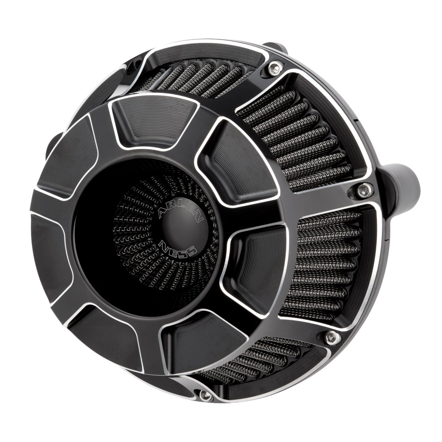 Arlen Ness, Beveled Inverted Air Cleaner, Black