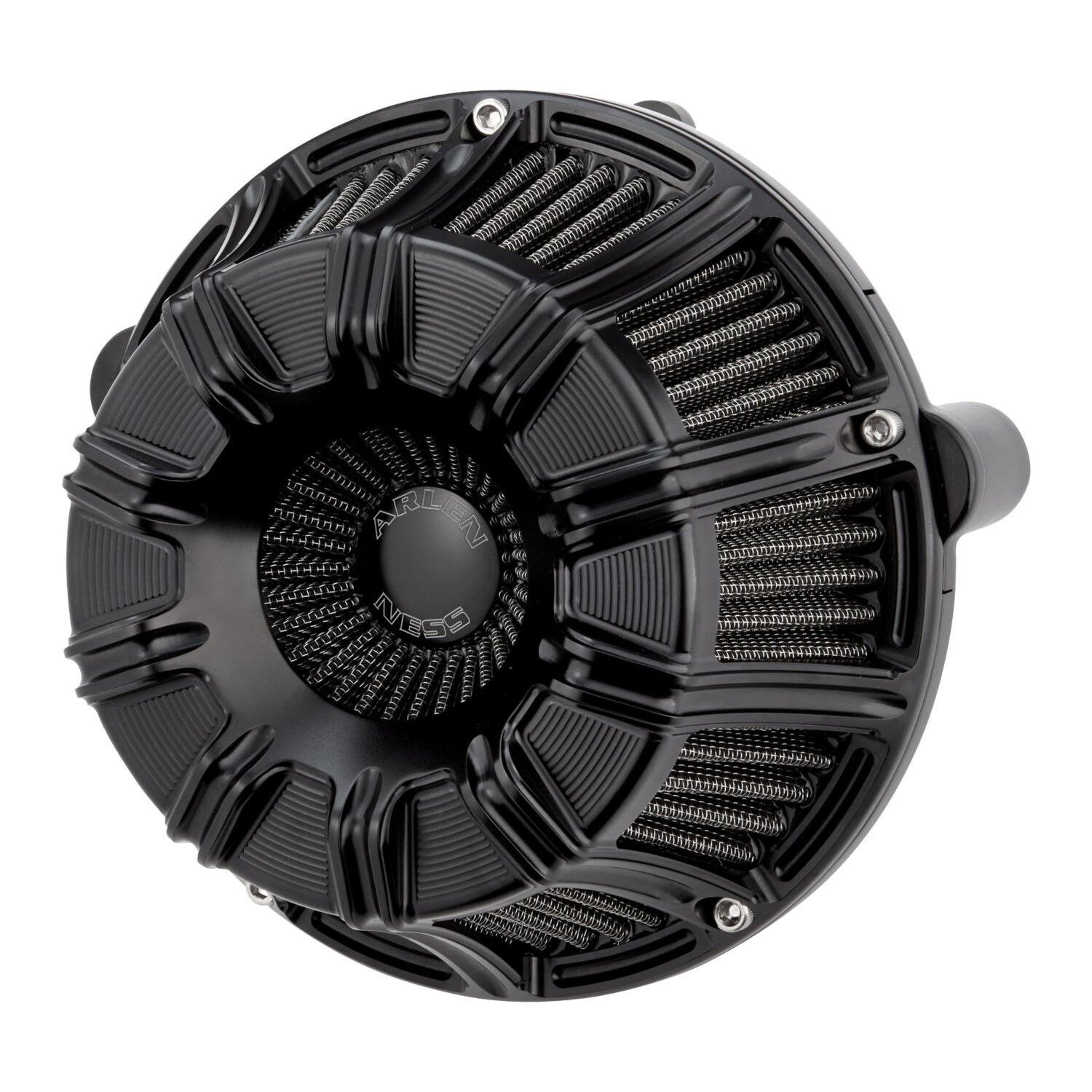 Arlen Ness, 10-Gauge Inverted Air Cleaner, All, Black