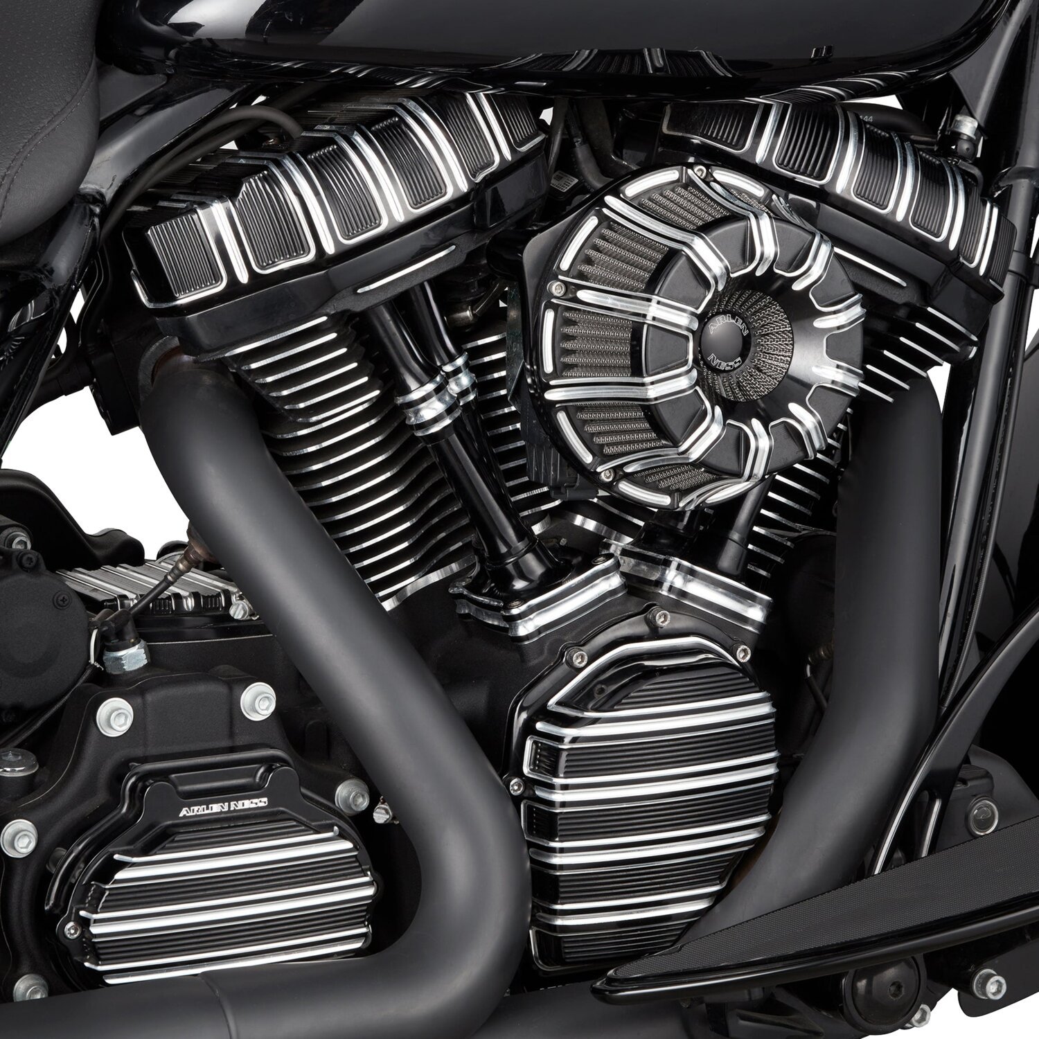 Arlen Ness, 10-Gauge Inverted Air Cleaner, Black Contrast