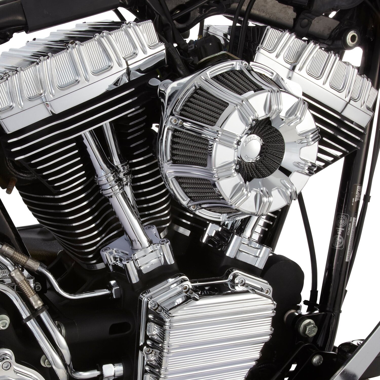 Arlen Ness, 10-Gauge Inverted Air Cleaner, Chrome