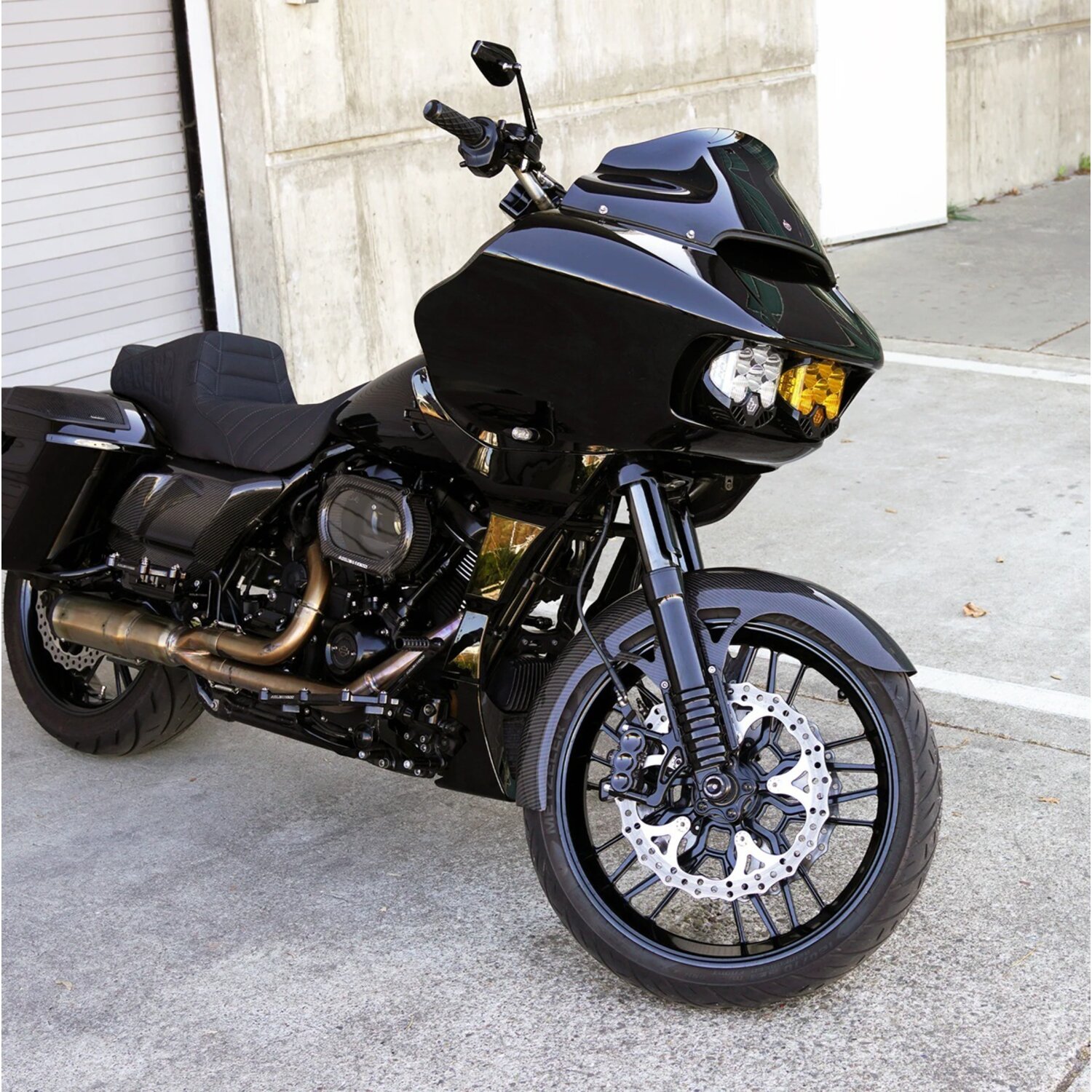 Arlen Ness, 21" carbon fiber Wrapper front fender, Unpainted, Gloss