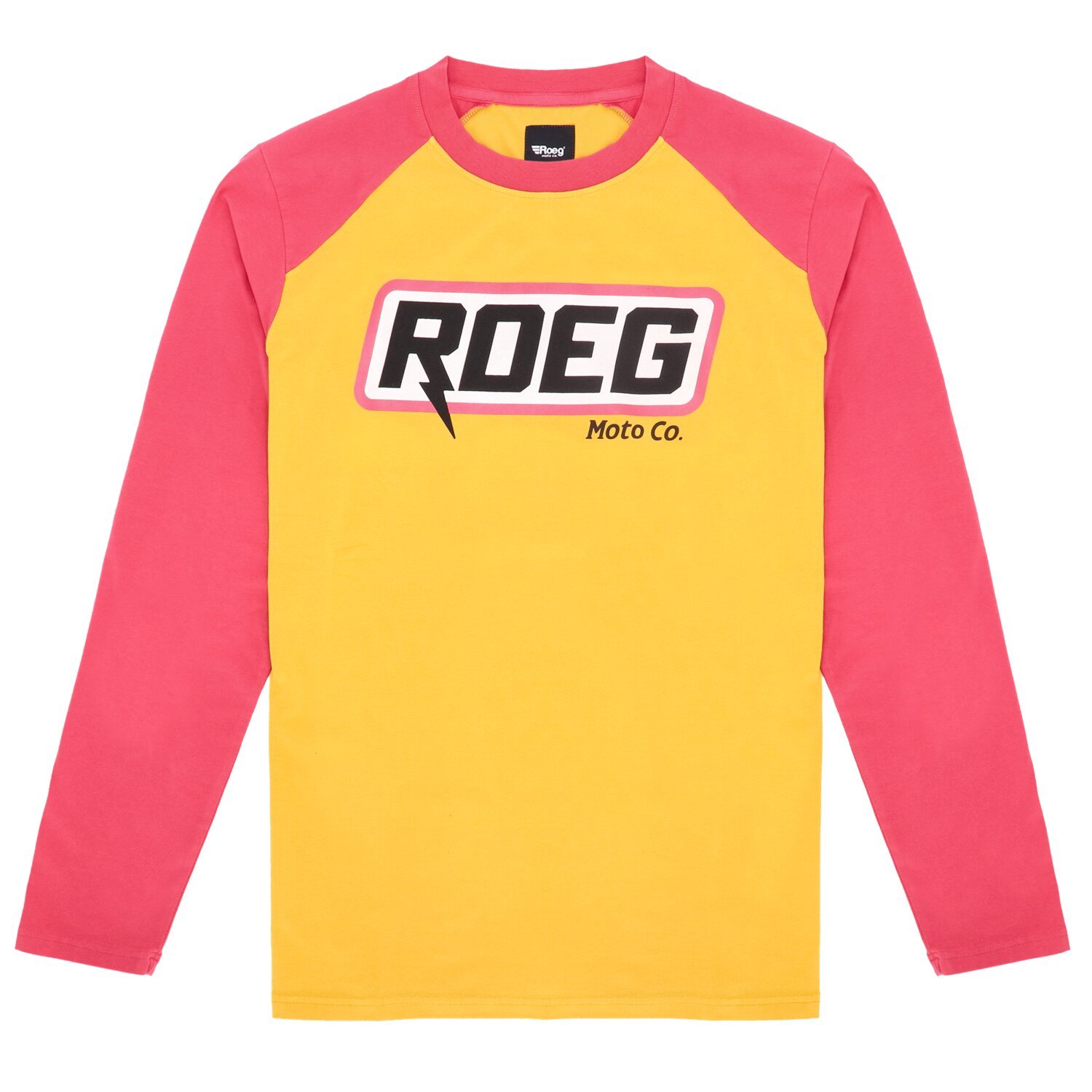 Roeg Ricky krekls ar garām piedurknēm, dzeltens, sarkans, XL