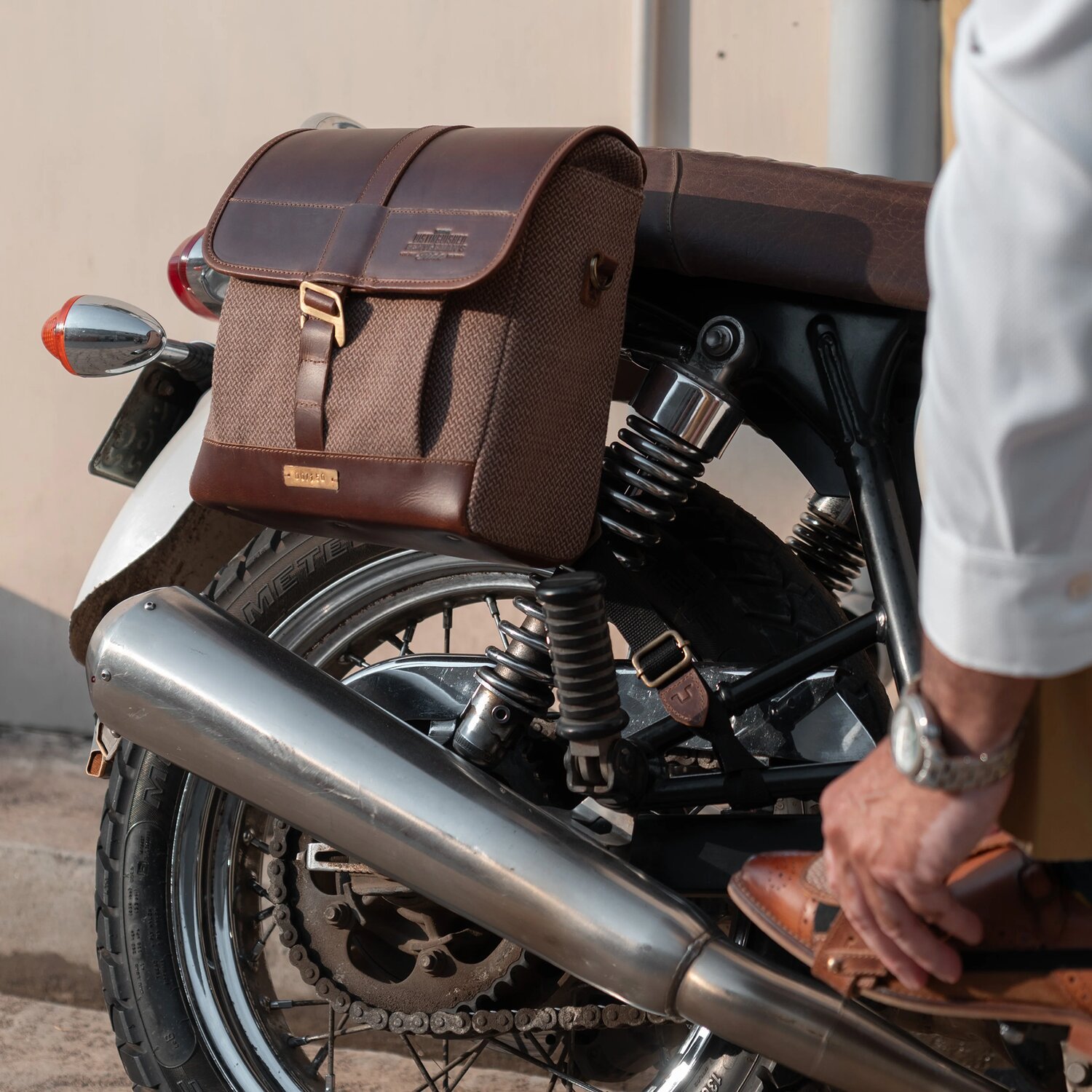 Trip Machine x DGR Wayfarer Pannier, cognac