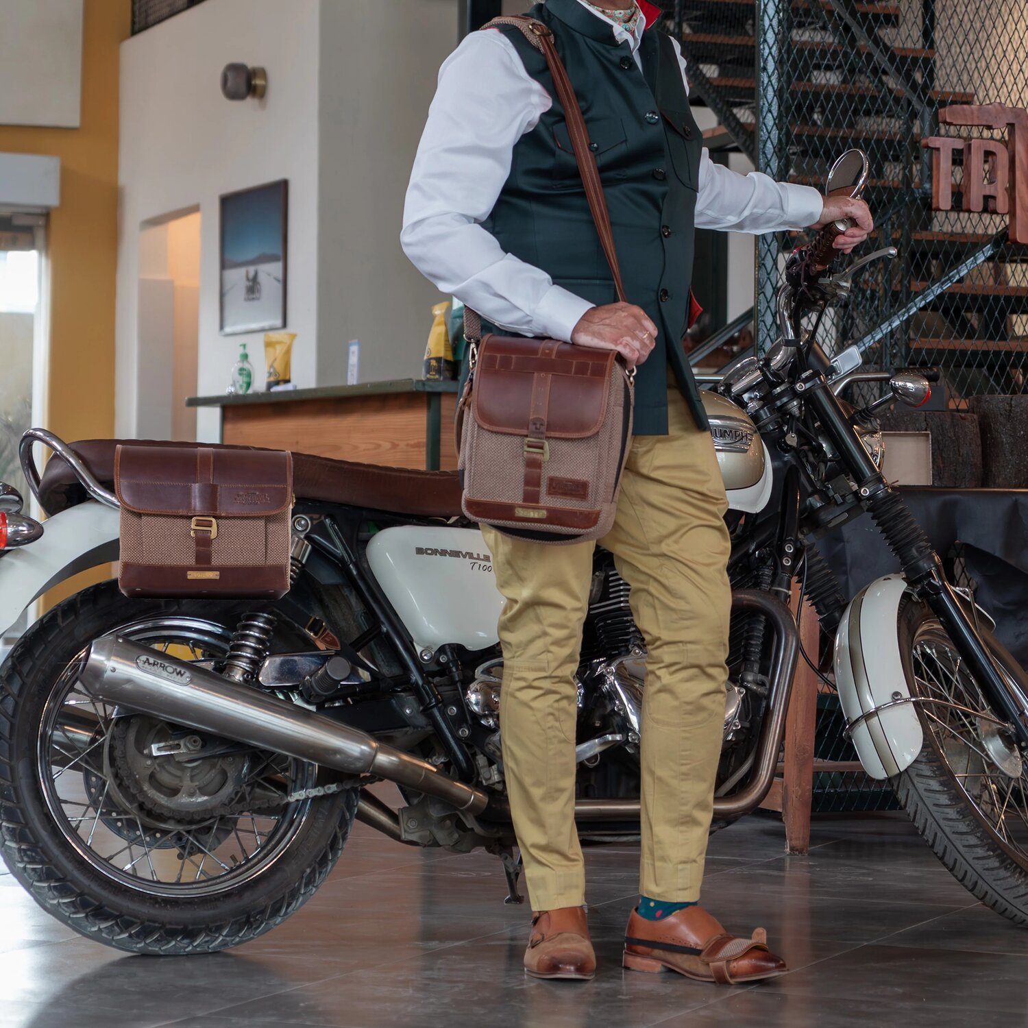 Trip Machine x DGR Wayfarer Pannier, cognac