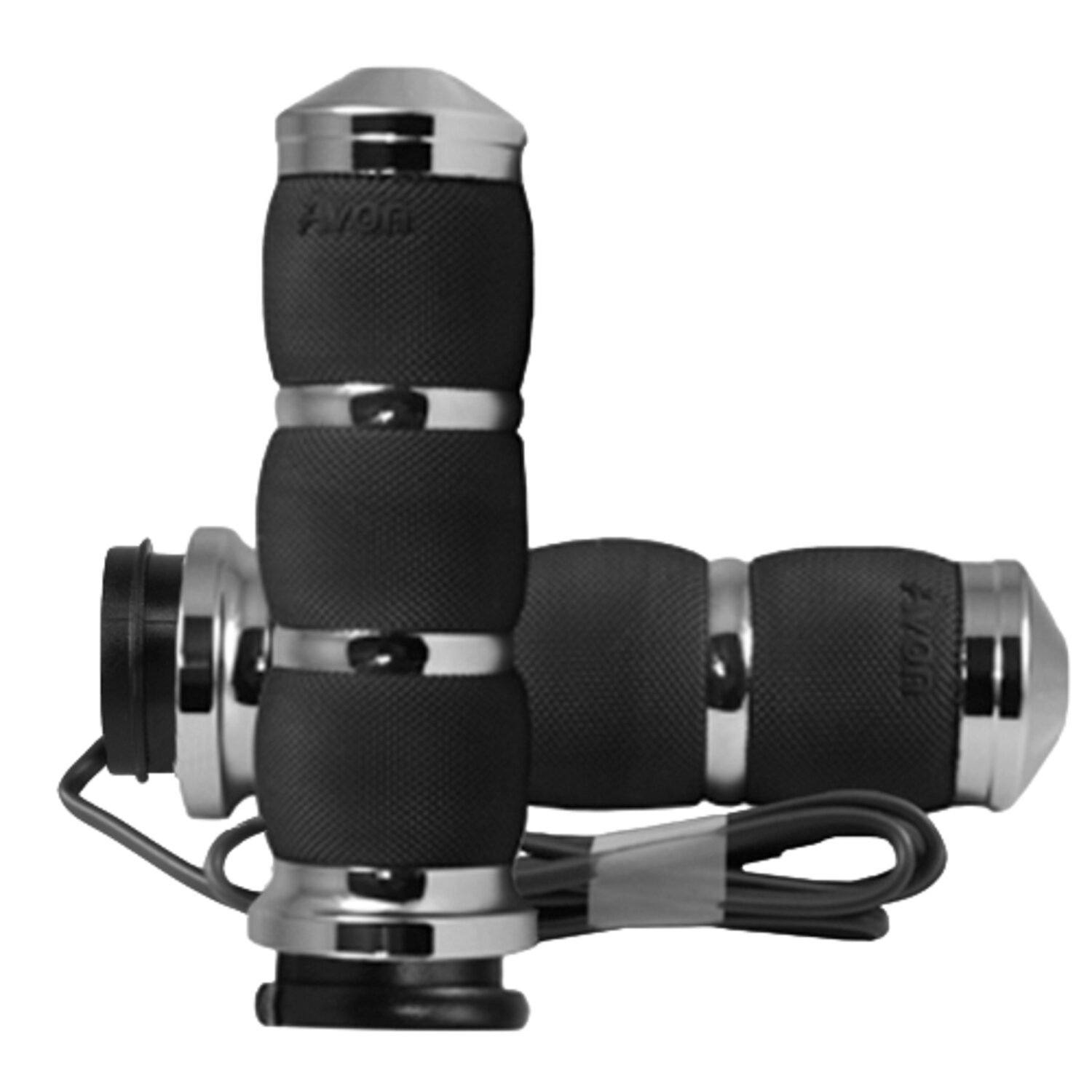 Avon, Heated Air Cushion Grips, Chrome , e- Throttle