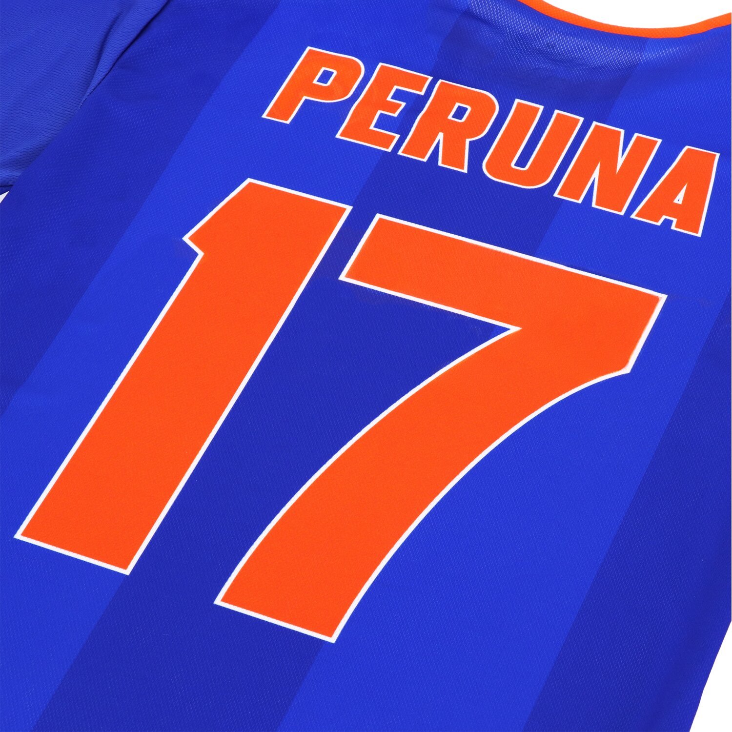 Roeg Peruna LE football jersey, Blue, orange, L