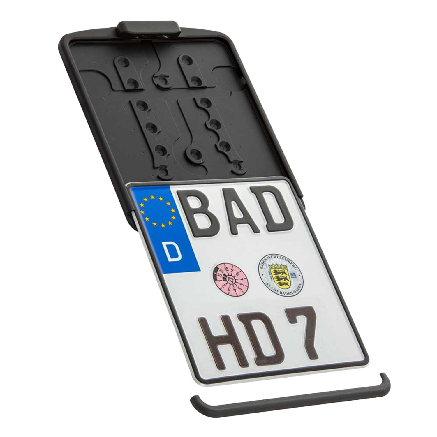 Rick's Motorcycles, Slide In License Plate 18x20cm blk