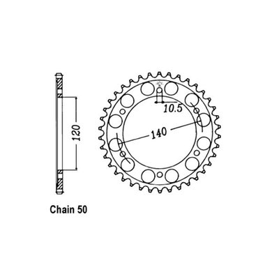 JT Steel rear sprockets are manufactured using Japanese C49 high carbon steel. Designed to minimise weight and maximise strength. Accurately machined to achieve balance and a perfect fit and chain alignment