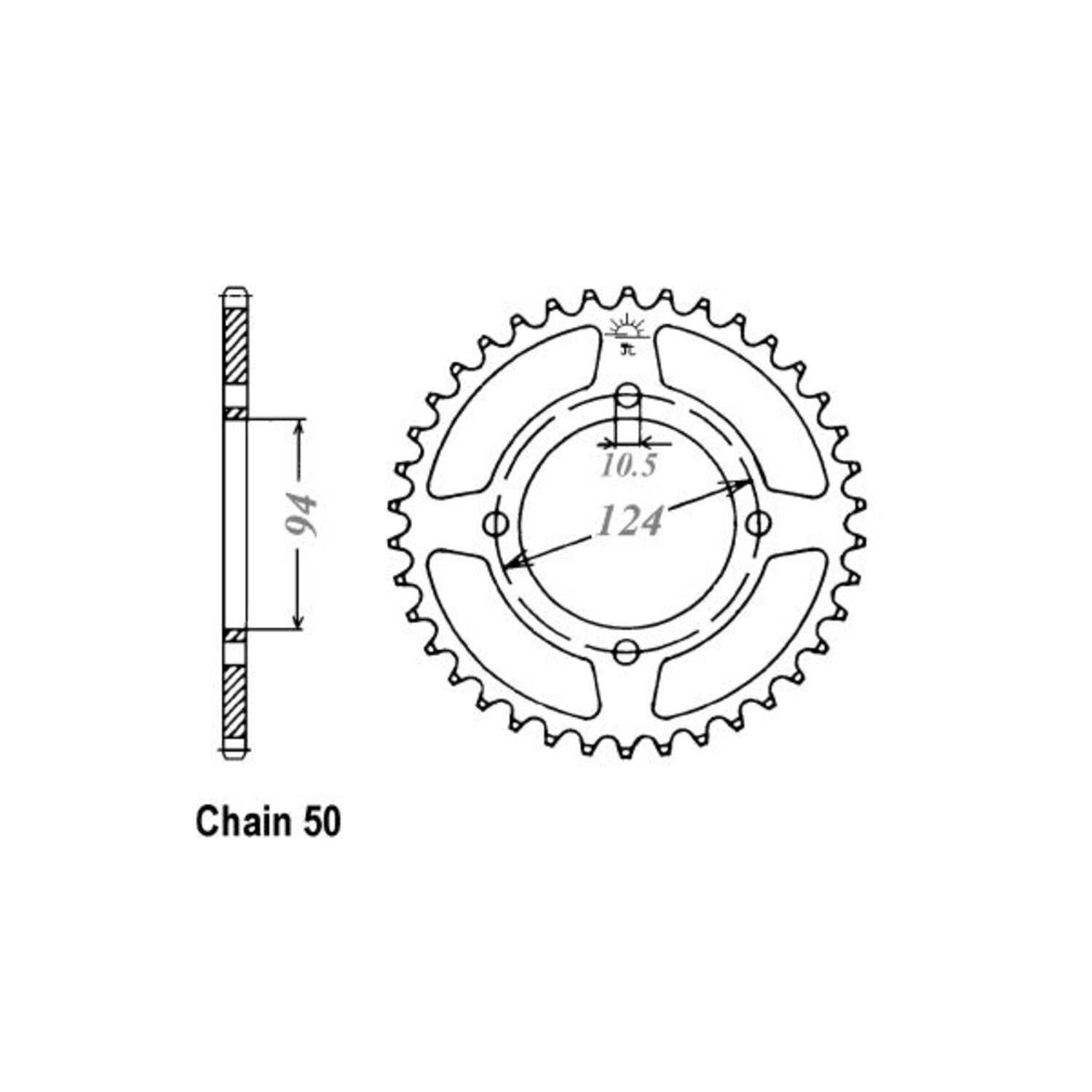 JT Rear Sprocket 282.34