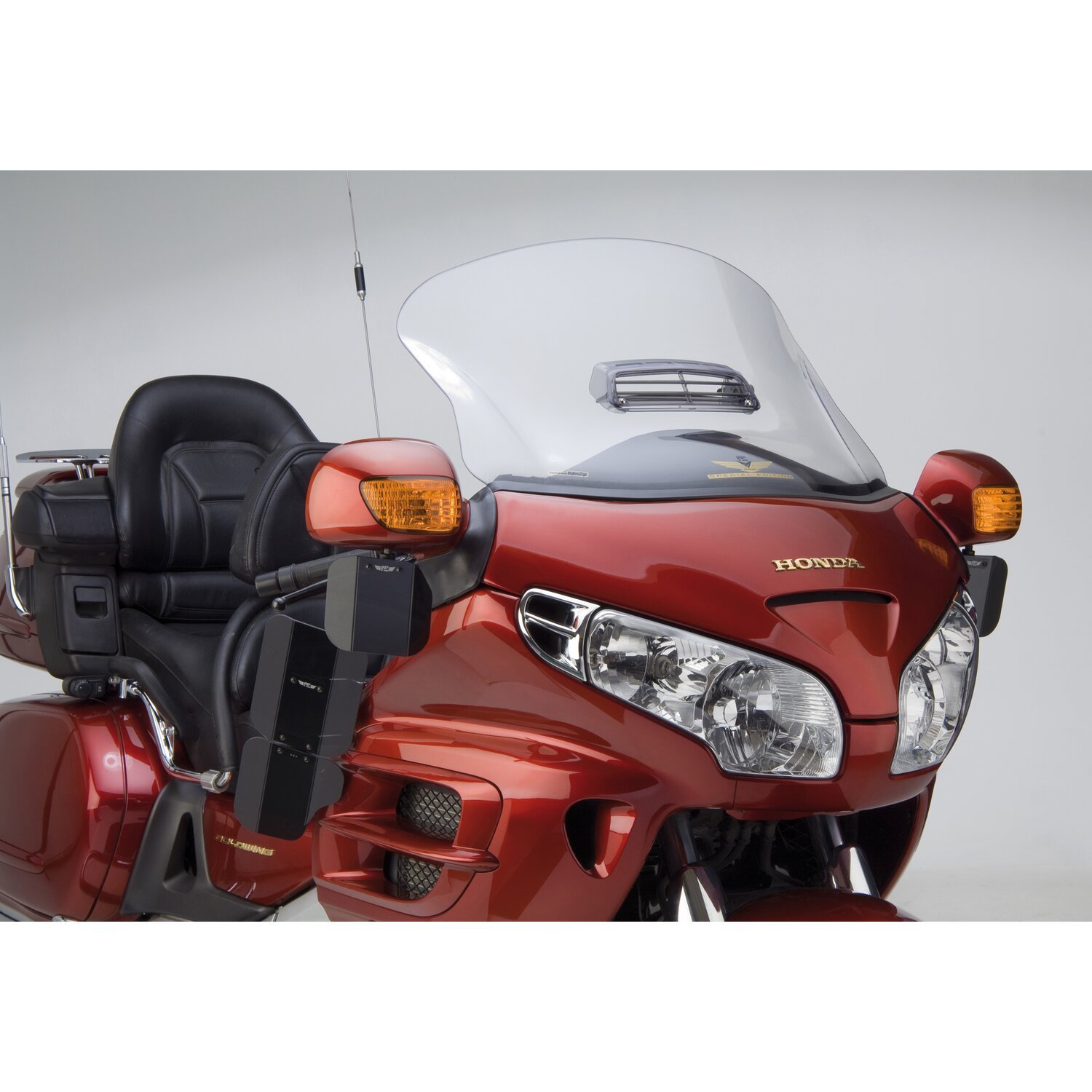 National Cycle fairing mount wing deflectors, dark Black, tinted