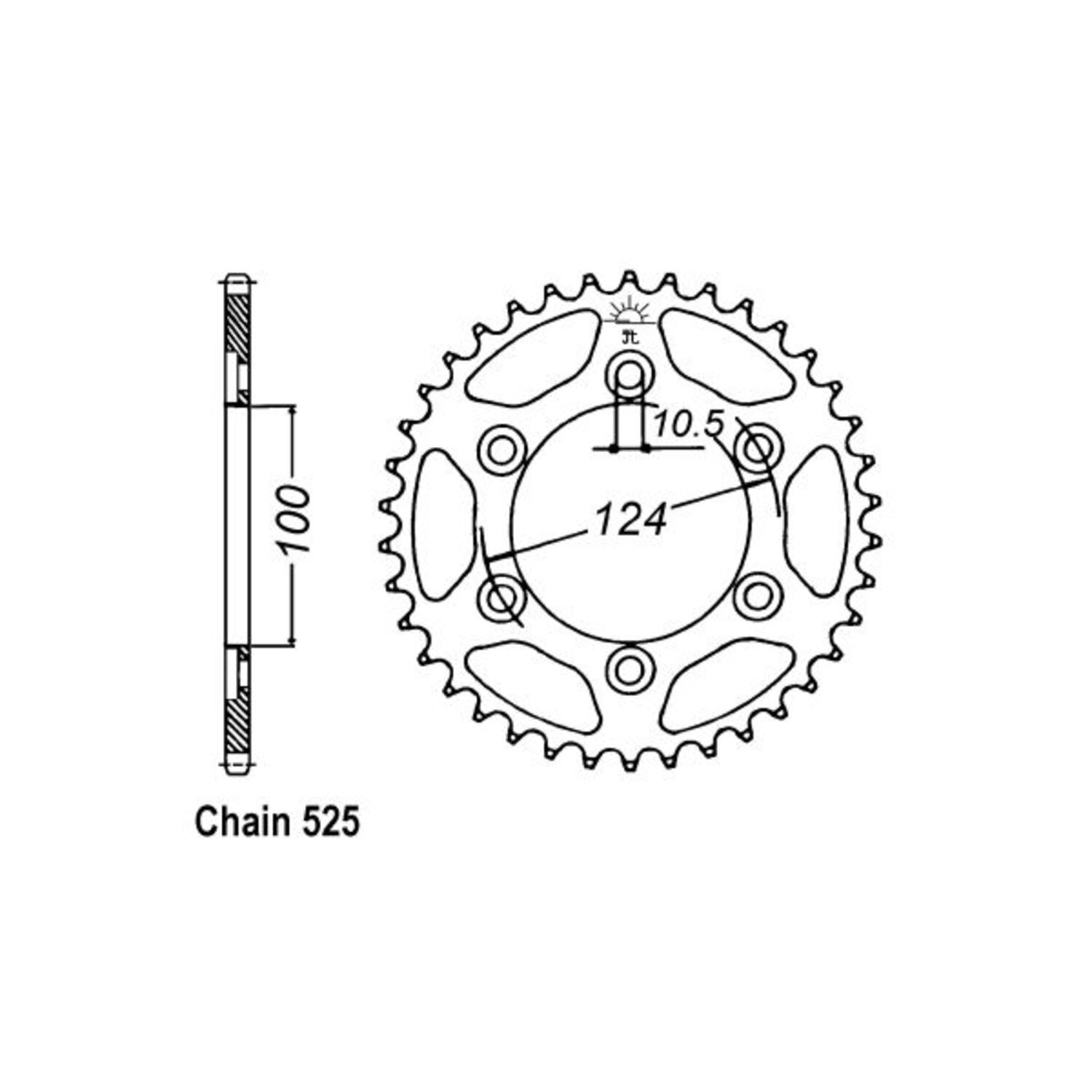 JT Rear Sprocket 745.43