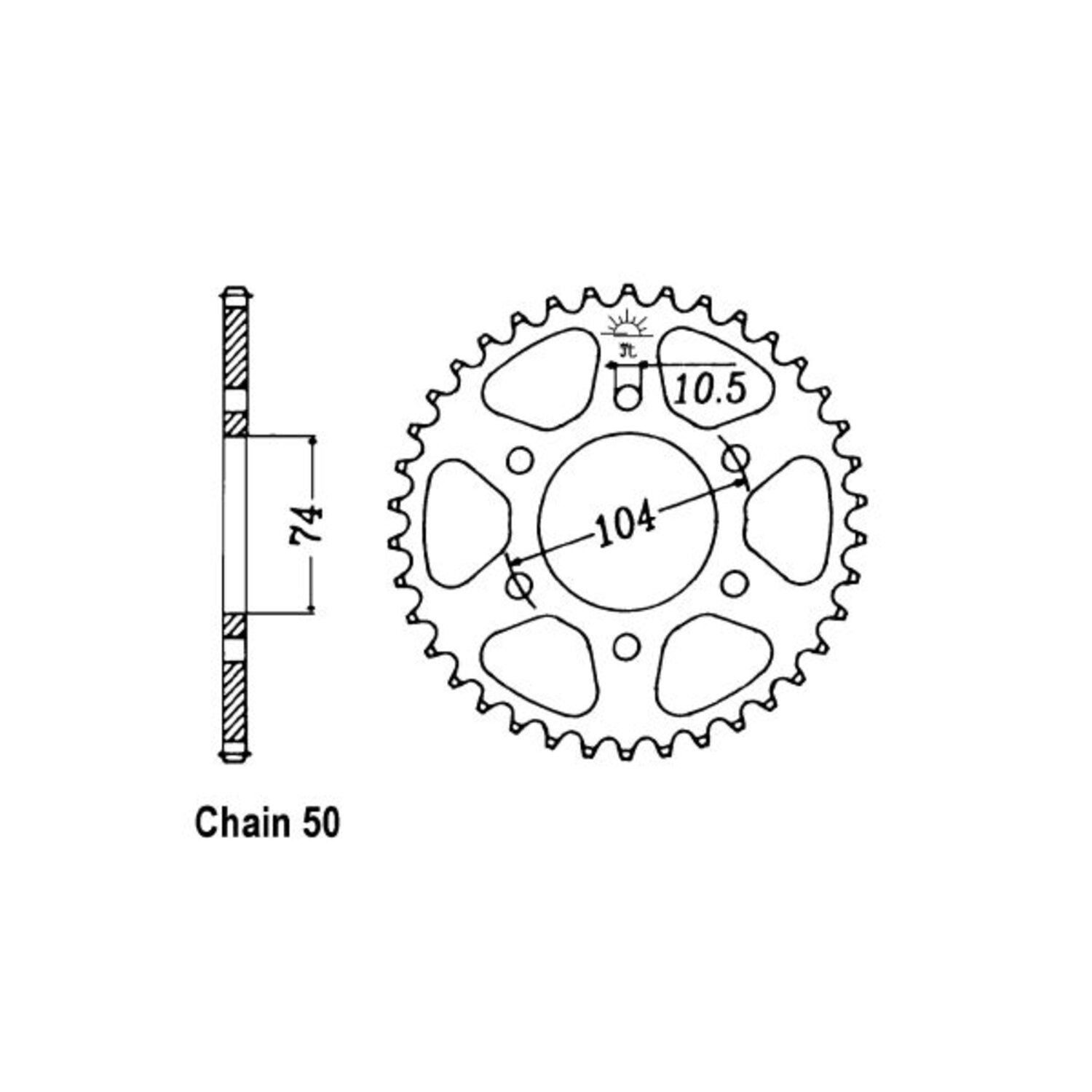 JT Rear Sprocket 481.42