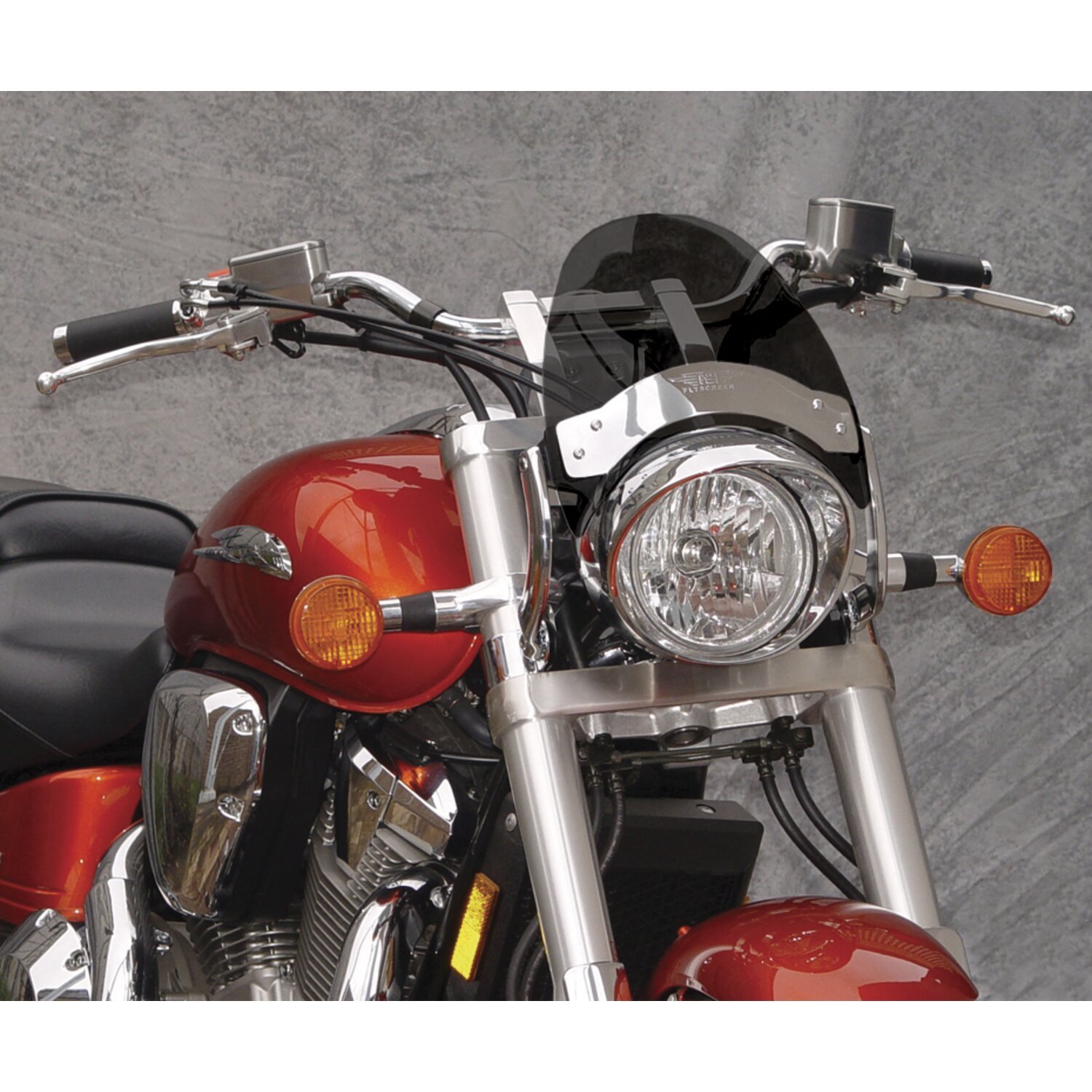 9.25 inch — National Cycle Flyscreen® LS dark tint, chrome, Black