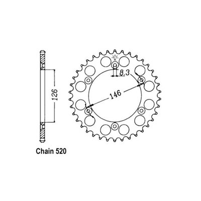 JT Steel rear sprockets are manufactured using Japanese C49 high carbon steel. Designed to minimise weight and maximise strength. Accurately machined to achieve balance and a perfect fit and chain alignment
