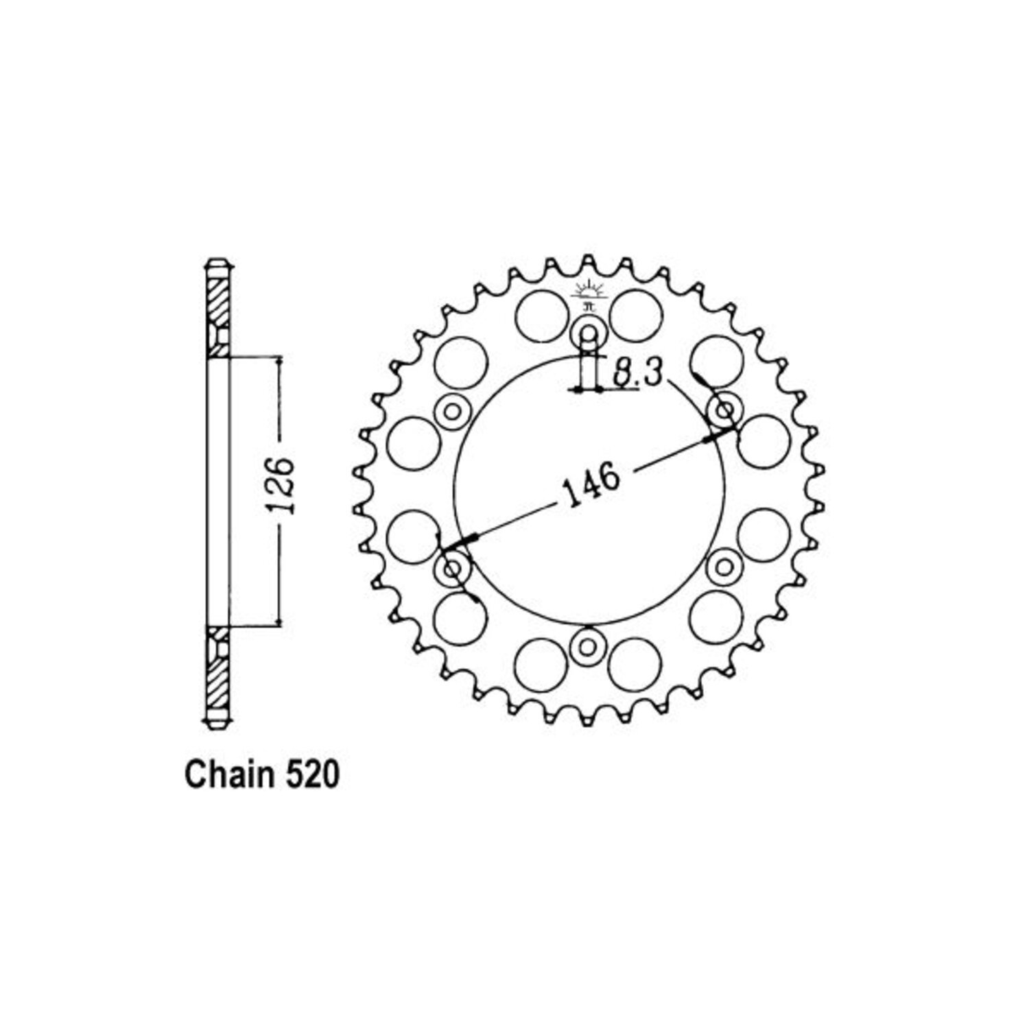 JT Rear Sprocket 808.41