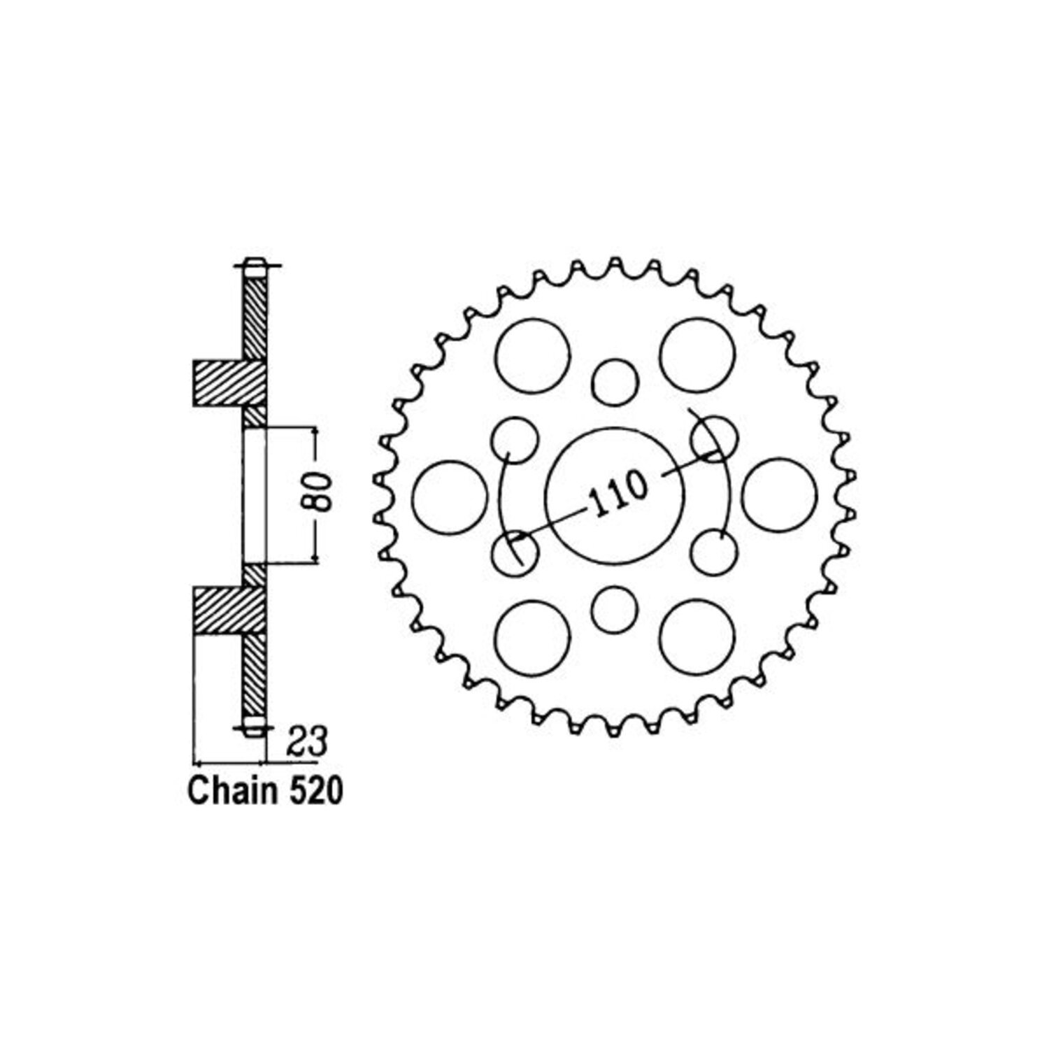 JT Rear Sprocket 19.38