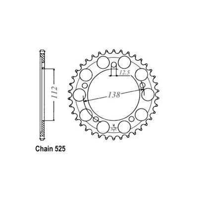 JT Steel rear sprockets are manufactured using Japanese C49 high carbon steel. Designed to minimise weight and maximise strength. Accurately machined to achieve balance and a perfect fit and chain alignment