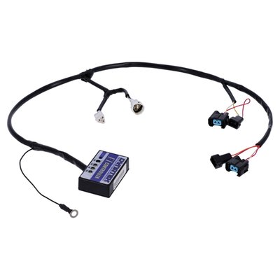 Through Dynateks Fuel Injection Controller, the fuel circuits on current vehicles can be modified both richer and leaner than stock as much as +250% to -100% in any particular area of the power spread. Also, up to 3 pre-programmed Fuel Curve Maps are adjusted to your preference. 
- Uses OEM style connectors and high quality wiring harnesses. 
- Small, lightweight and Easy-to-Fit on the bike. 
- Pre-programmed with FI Controller Fuel Curve Maps specific to make and model. 
- No computer necessary for modifying fuel management. 
- Fully adjustable computer compatibility for ultimate tuning and personalization. 
- Software is compatible with Dynojet's Power Commander Maps, so you can download Power Commander Maps to the FI Controller. 
- Only available with USB equipped models, older model FI Controller only have -100%/+100% fuel adjustability with all changes made by adjusting the potentiometers. 

Note: Computing Power for USB equipped models only. For racers and riders looking for the ultimate in precise adjustment and fuel map customization and creation, Dynatek's Control Center Software allows PC-based Fuel Curve map creation at 250-RPM increments and 10 different throttle positions. Modification parameters vary upon make and model of machine and fuel changes made in these increments are automatically interpolated between the RPM and throttle position ranges ensuring a smooth final power curve. 
