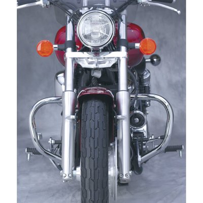 The National Cycle Paladin® engine guard is made from thick walled, 1.25" steel tubing and it is heavily chrome plated. 
Paladin® Highway Bars are perfect for clamp-on highway pegs.