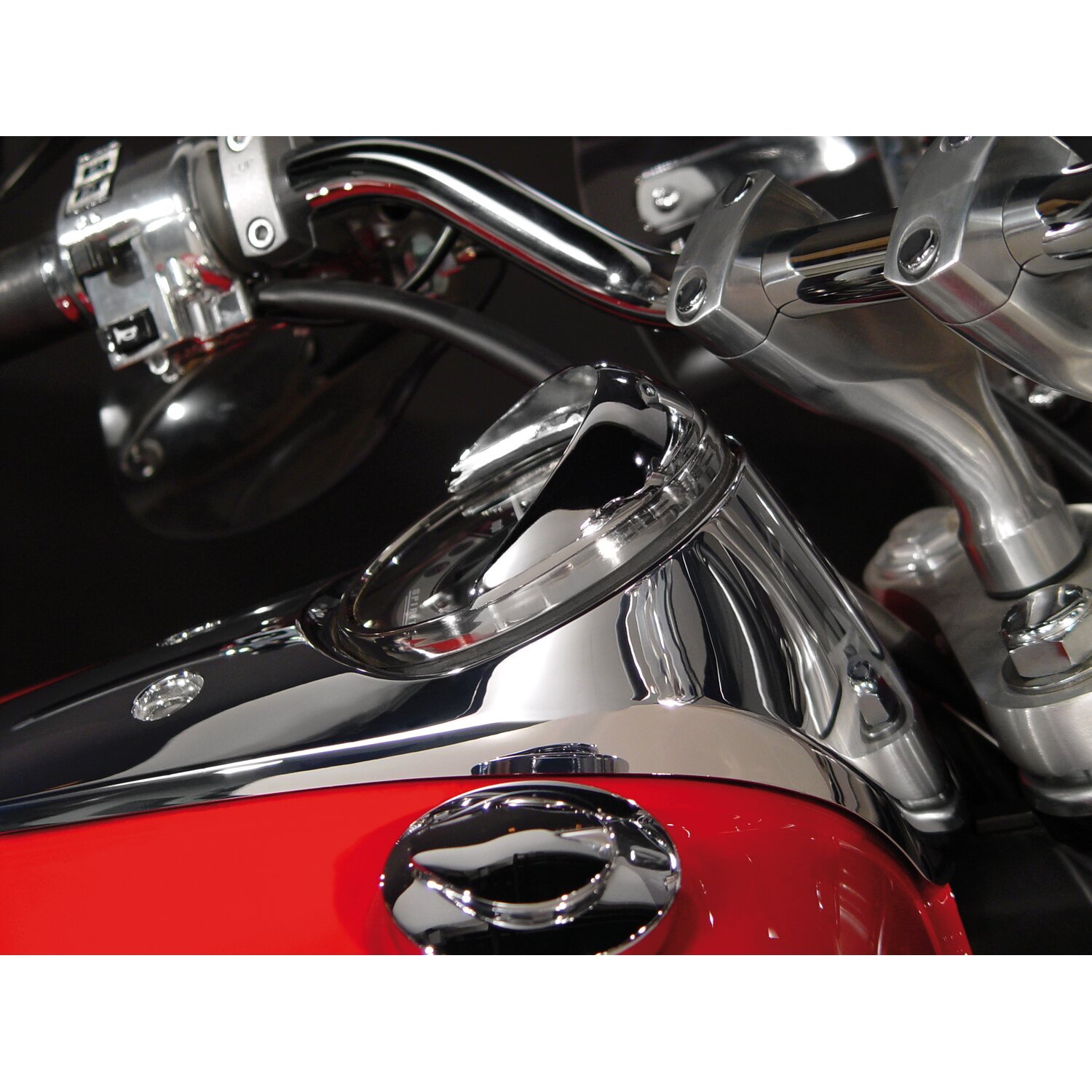 NC cast speedometer visor, Silver, Chrome