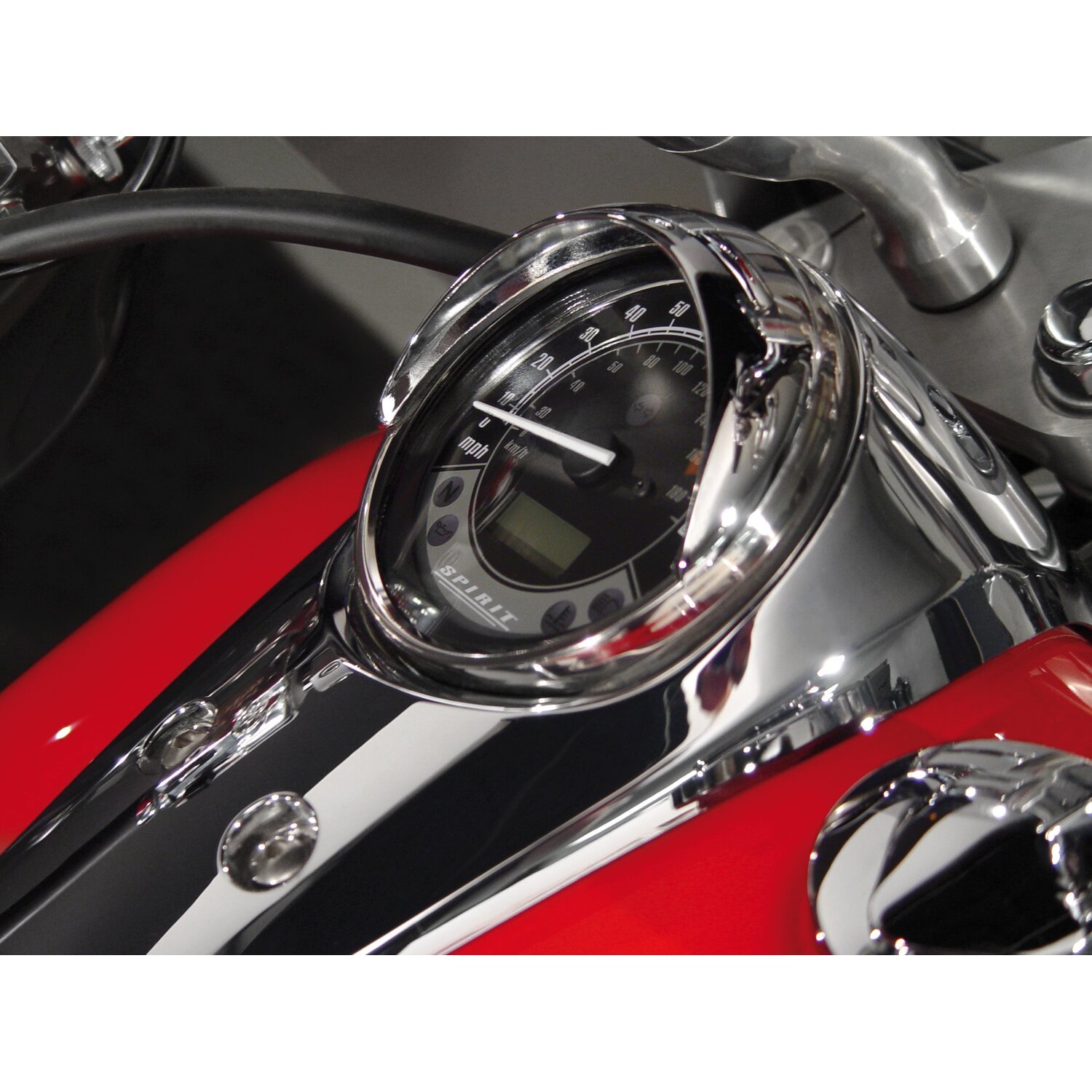 Silver — NC cast speedometer visor chrome, Silver