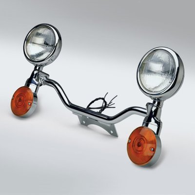 The spotlight bar is wired for activation with the headlight high beam switch, but with NC 8082594 Spotlight Bar Switch (sold separately), it can be turned off when supplemental lighting is not needed; fully assembled and wired for easy installation.