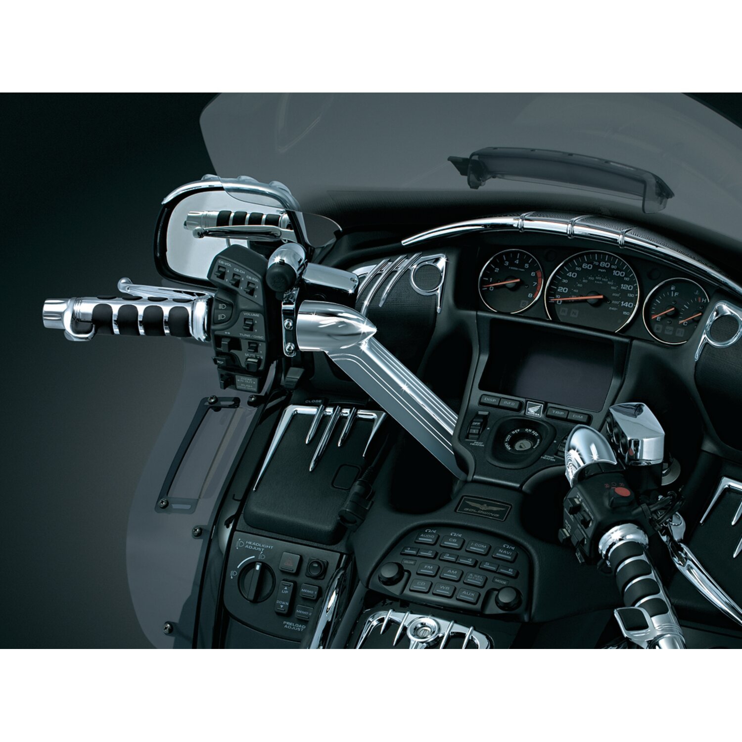 Kuryakyn, Handlebar top covers, Chrome