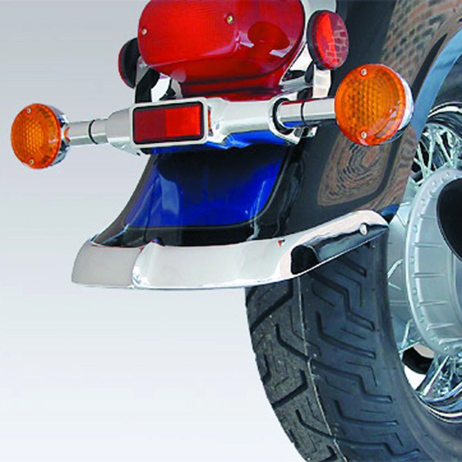 NC cast rear fender tip chrome