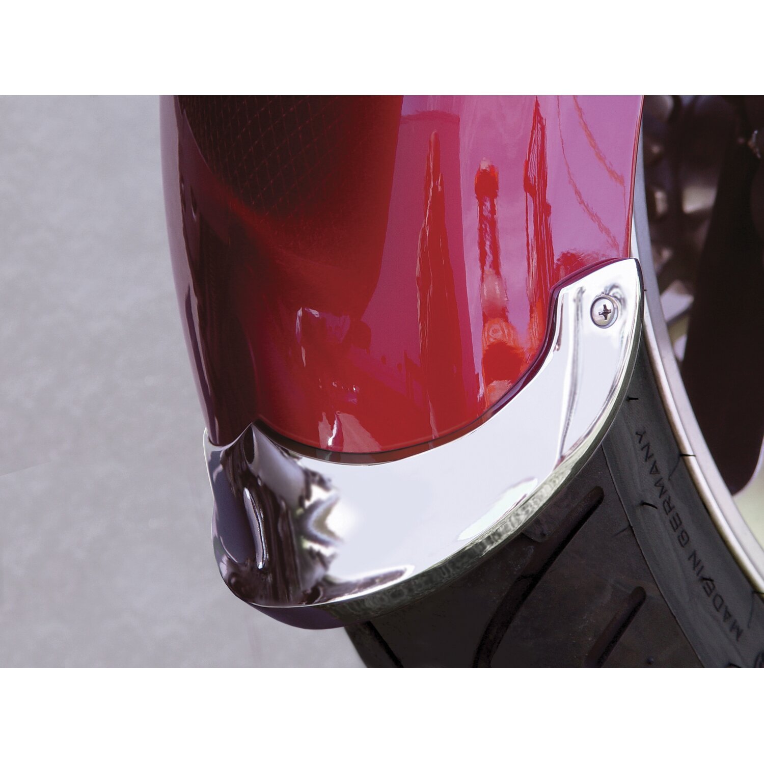 NC cast front fender tip set chrome