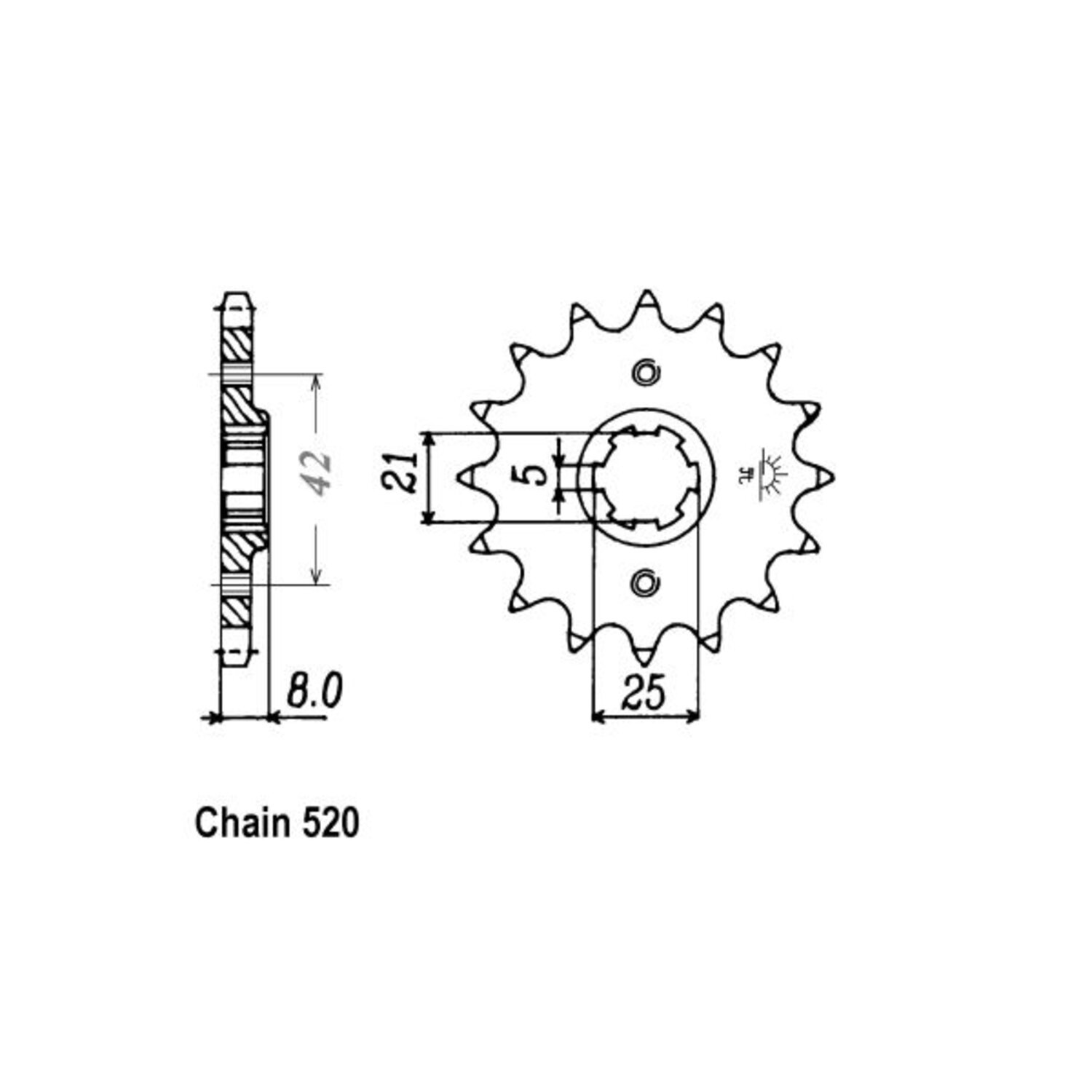 JT Front Sprocket 575.14
