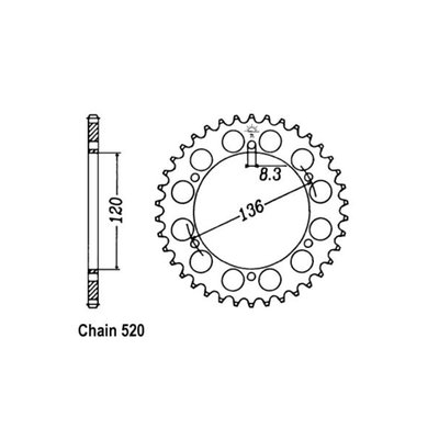 JT Steel rear sprockets are manufactured using Japanese C49 high carbon steel. Designed to minimise weight and maximise strength. Accurately machined to achieve balance and a perfect fit and chain alignment