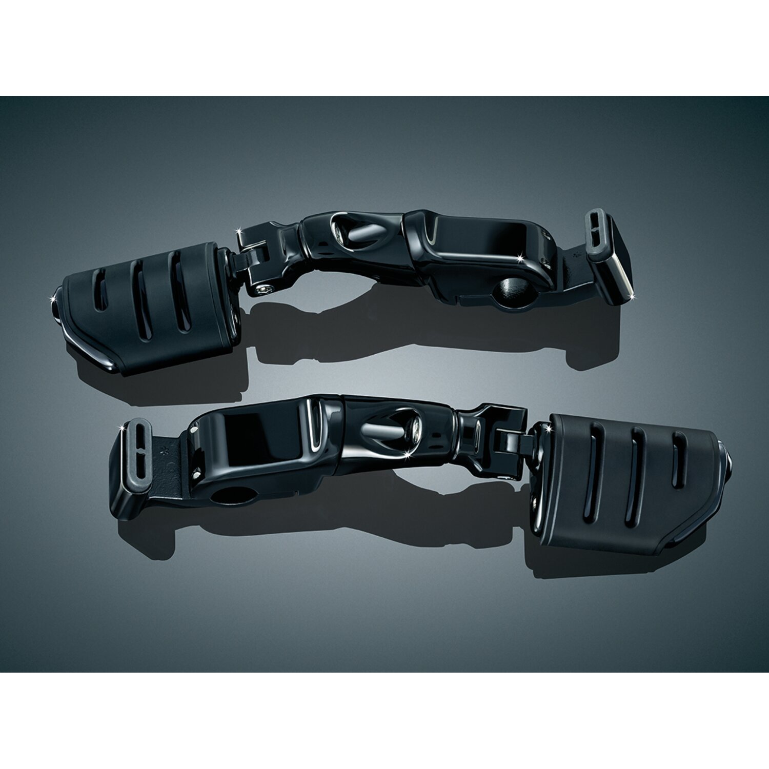 Kuryakyn, Ergo II cruise mounts with mini arms, Black, Gloss