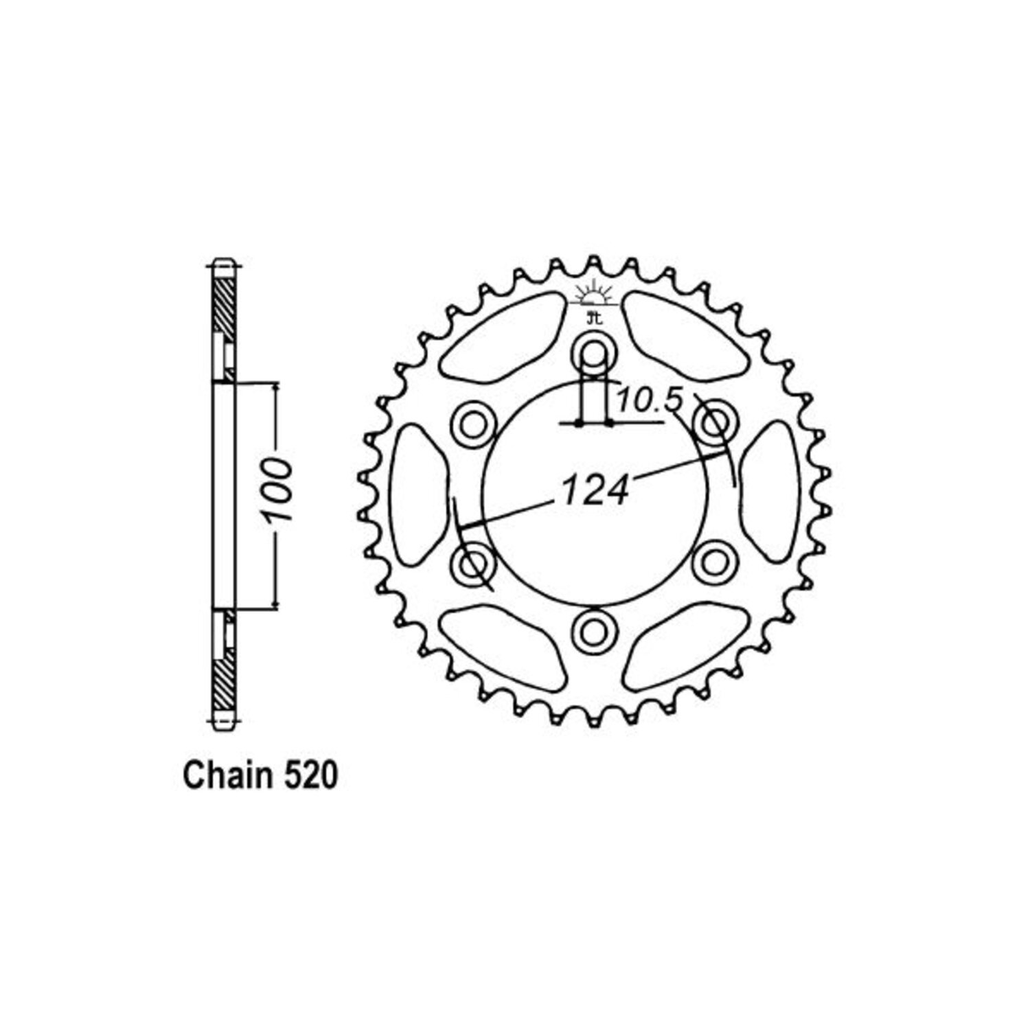 JT Rear Sprocket 735.48