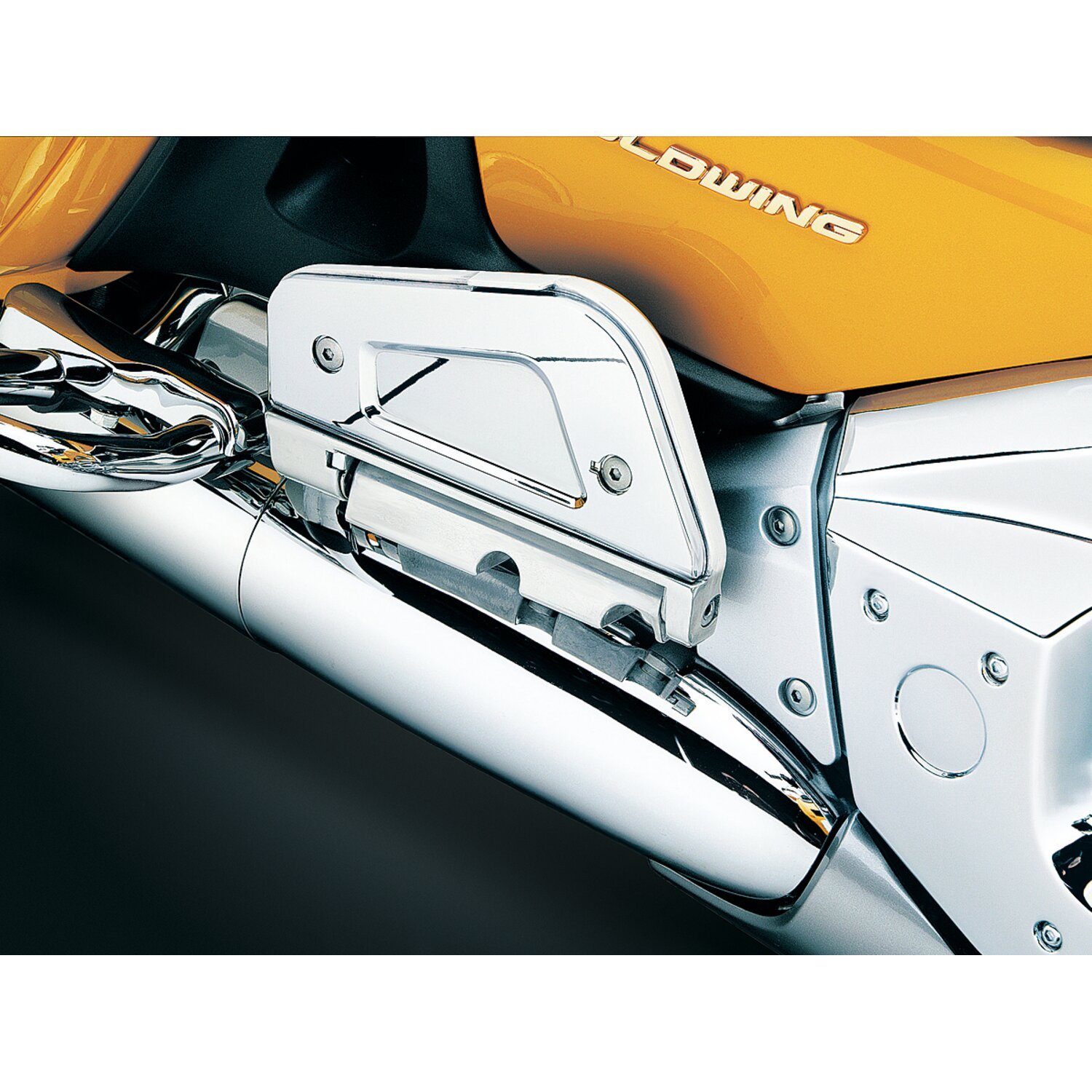 Kuryakyn, Passenger floorboard covers, Silver, Chrome