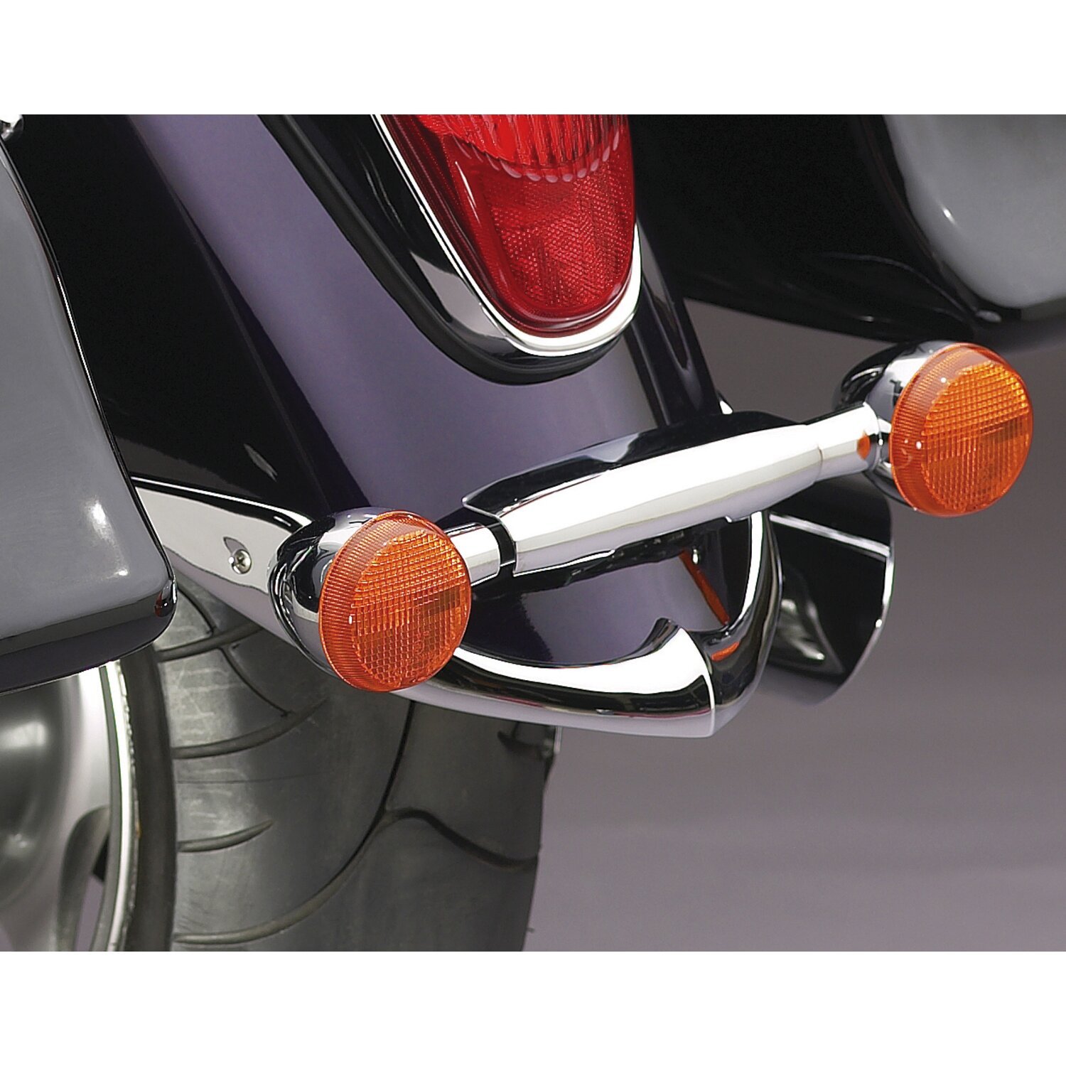 NC cast rear fender tip chrome