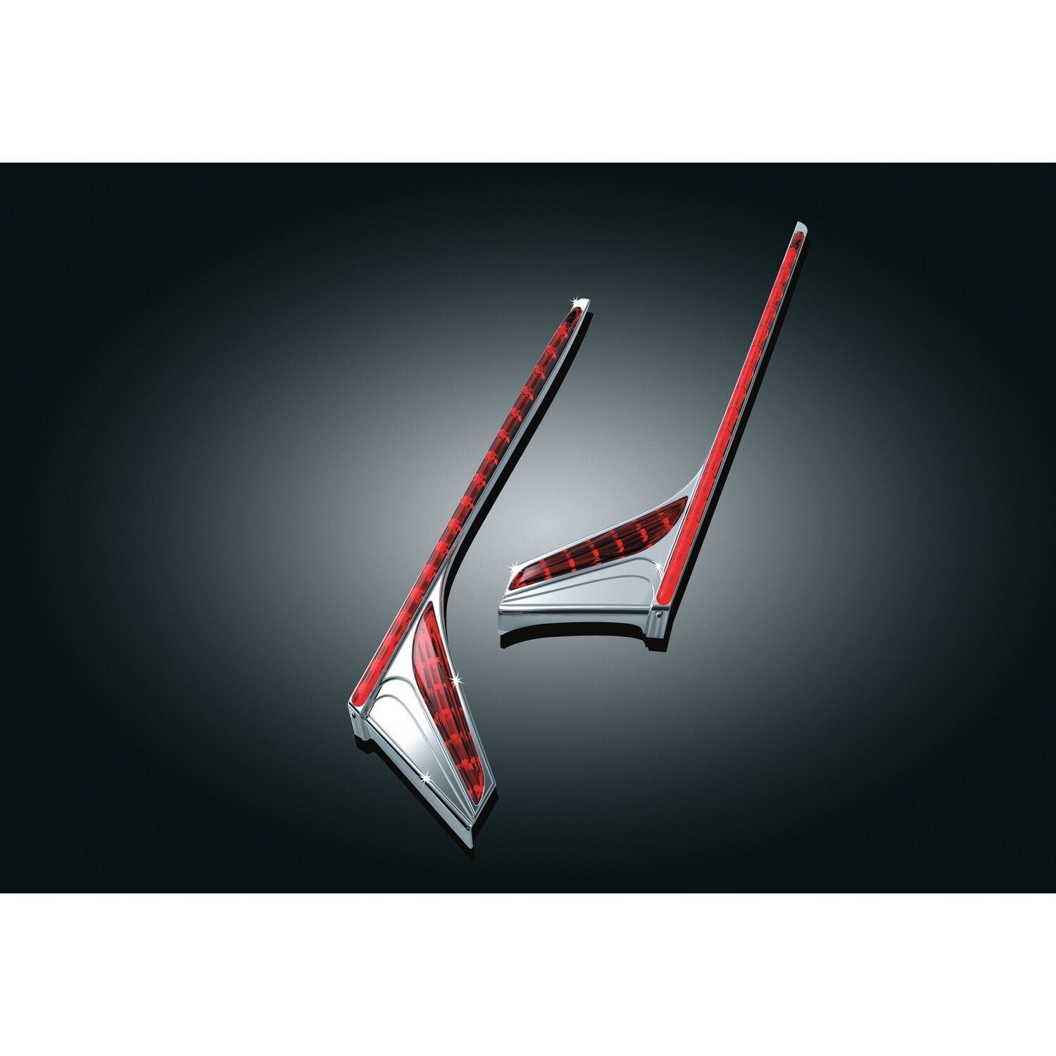 Kuryakyn, Vertical rear light strips, Red, Chrome