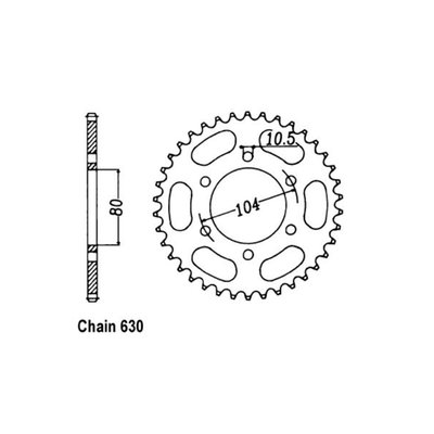 JT Steel rear sprockets are manufactured using Japanese C49 high carbon steel. Designed to minimise weight and maximise strength. Accurately machined to achieve balance and a perfect fit and chain alignment