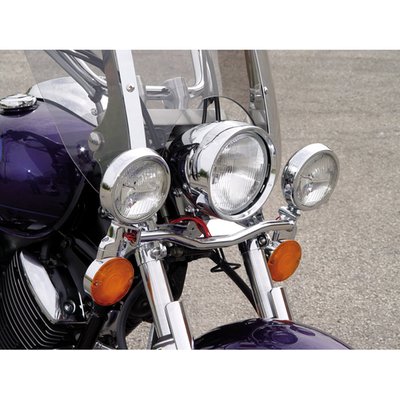 The spotlight bar is wired for activation with the headlight high beam switch, but with NC 8082594 Spotlight Bar Switch (sold separately), it can be turned off when supplemental lighting is not needed; fully assembled and wired for easy installation.