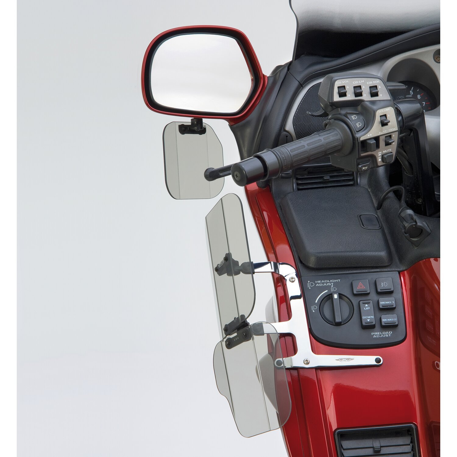 National Cycle mirror mount wing deflectors medium tint, Gray