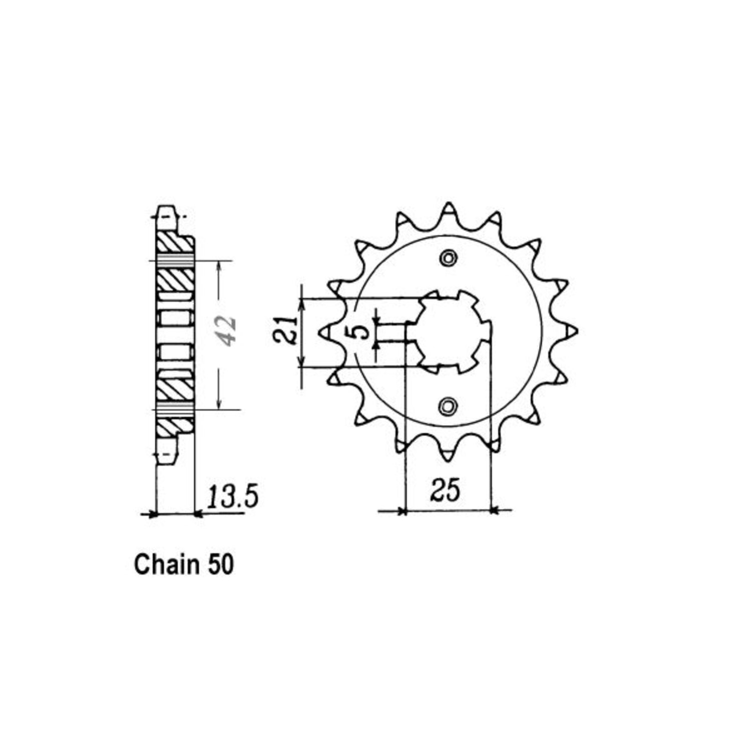 JT Front Sprocket 725.15