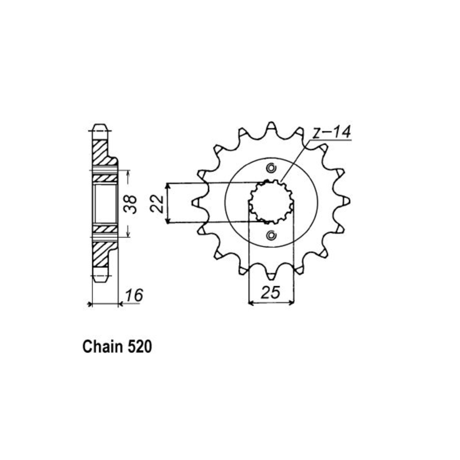 JT Front Sprocket 736.14