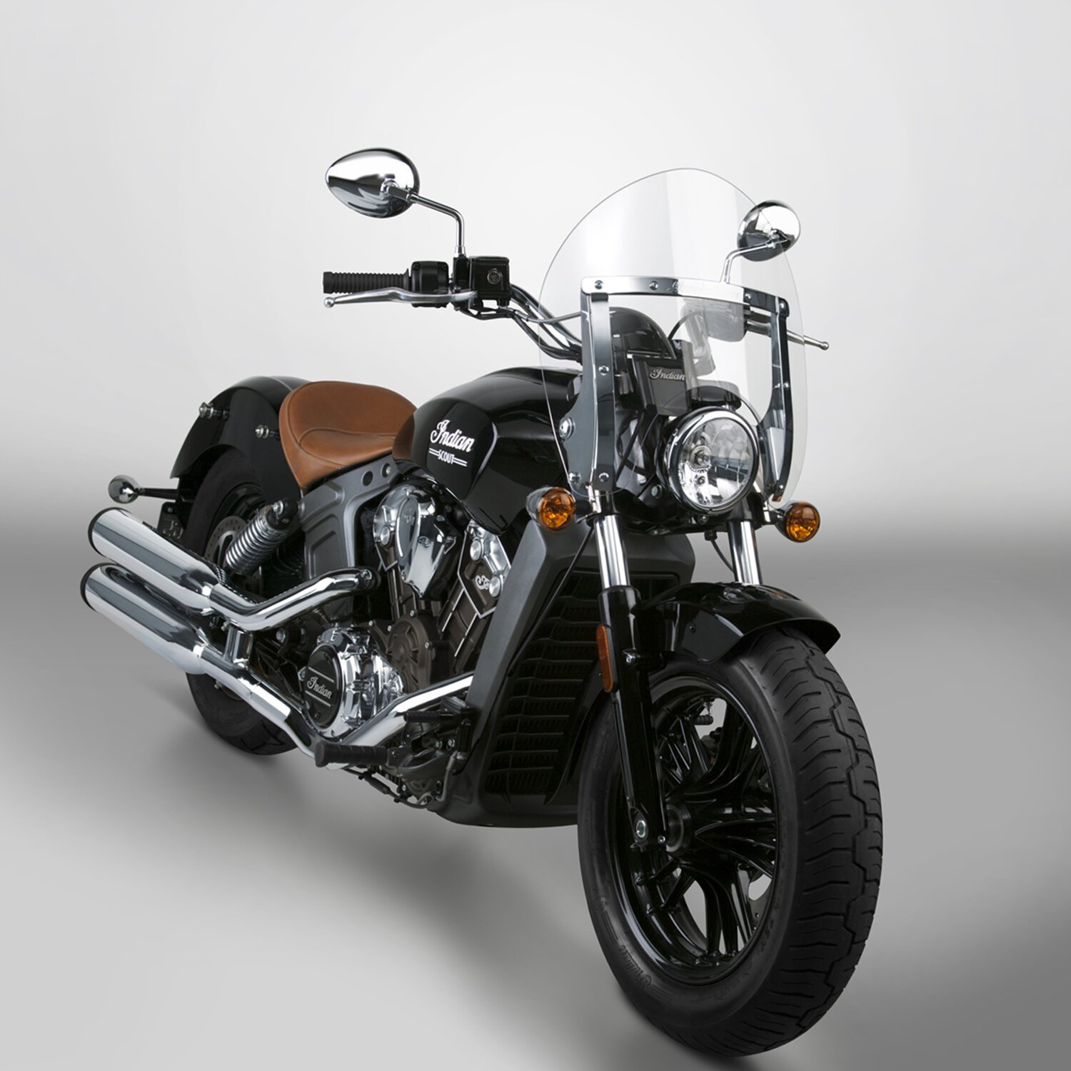 18.75 inch — NC SwitchBlade® Quick Release Windshield Shorty® Clear, Unpainted