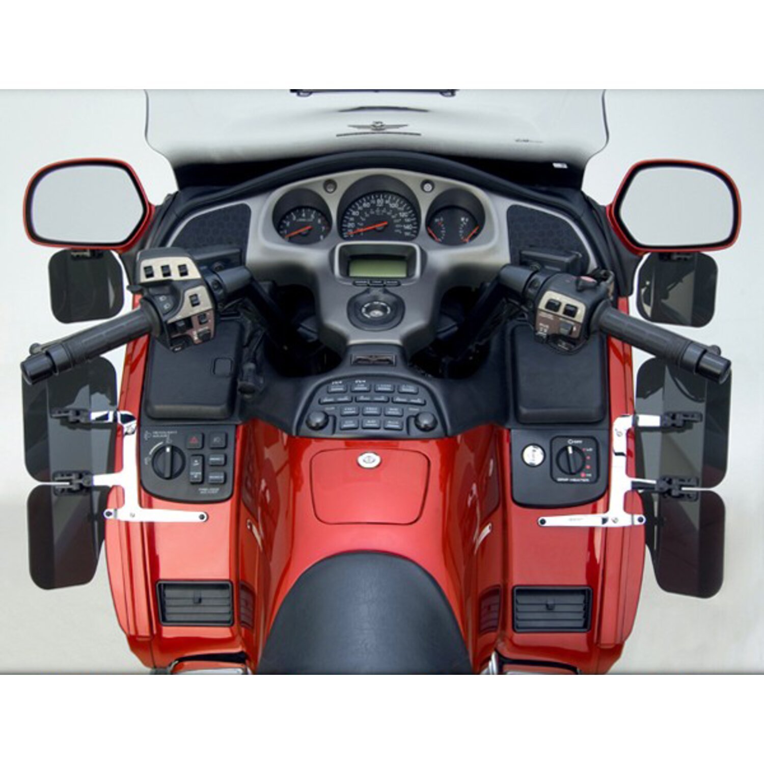 National Cycle fairing mount wing deflectors, dark Black, tinted