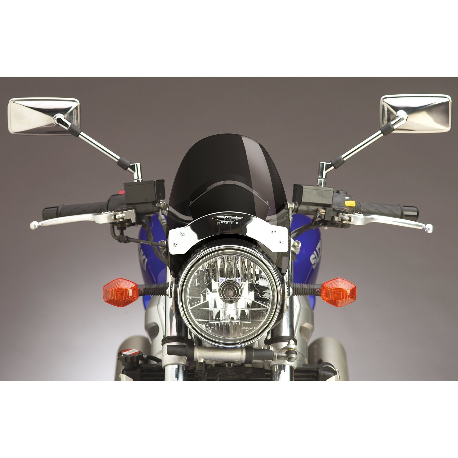 9.25 inch — National Cycle Flyscreen® LS dark tint, chrome, Black