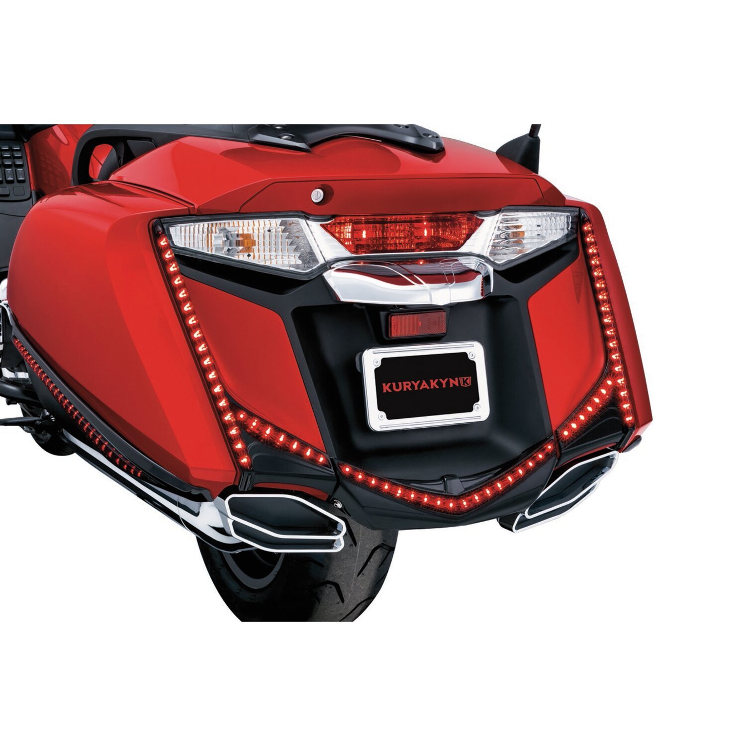 Kuryakyn, Vertical rear light strips, Black, Gloss
